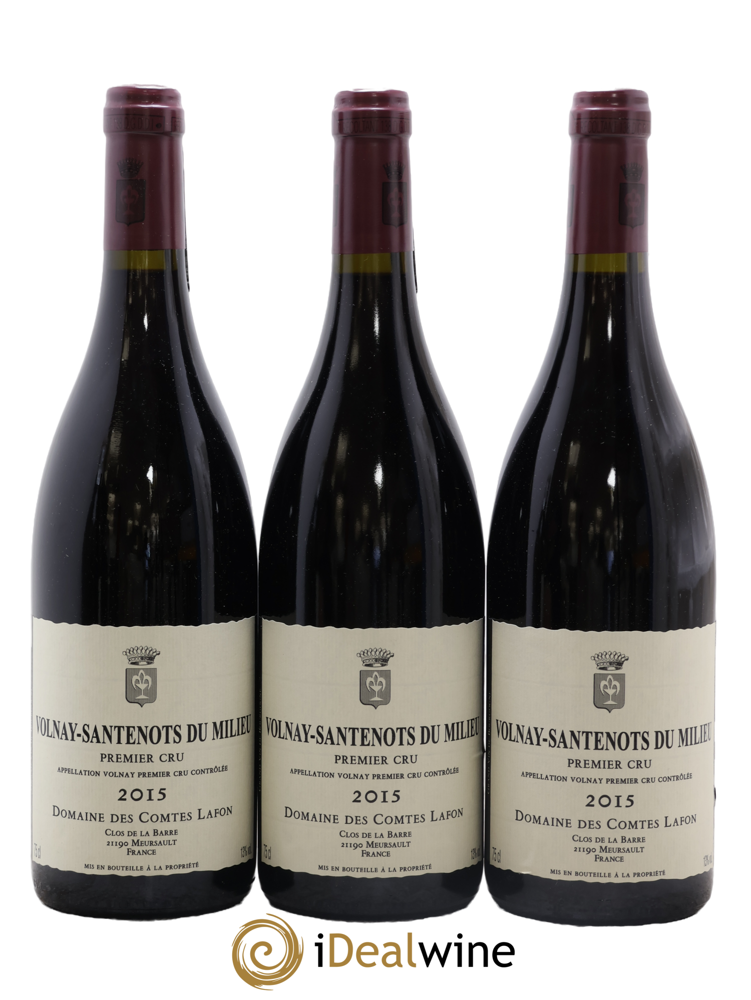 Volnay 1er Cru Santenots du Milieu Comtes Lafon (Domaine des) 2015 - Lot de 3 bouteilles - 0