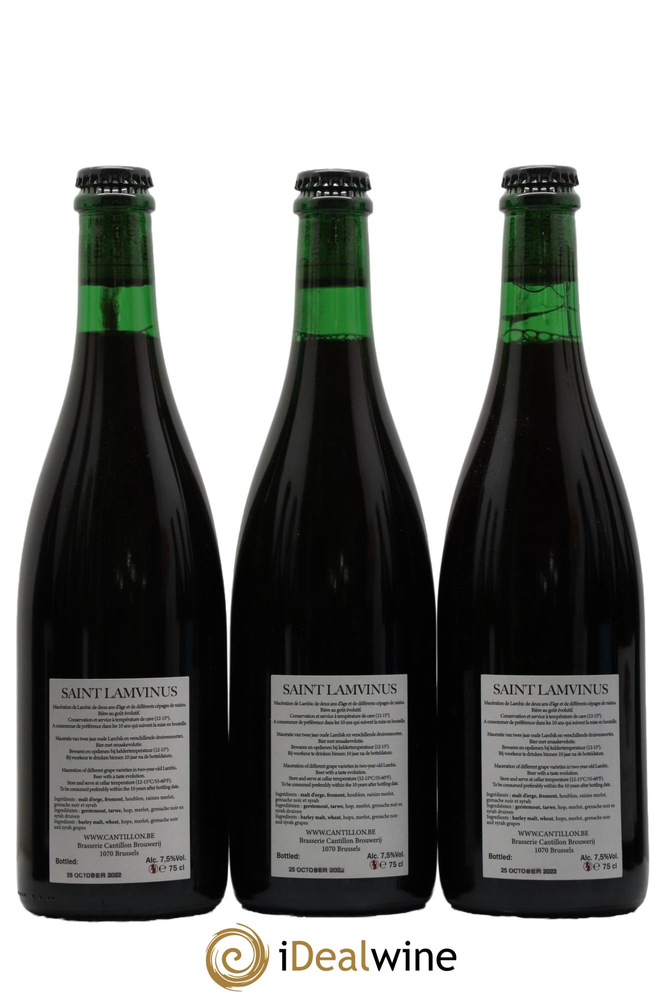 Bière Saint Lamvinus Cantillon - Lot de 3 bouteilles - 1