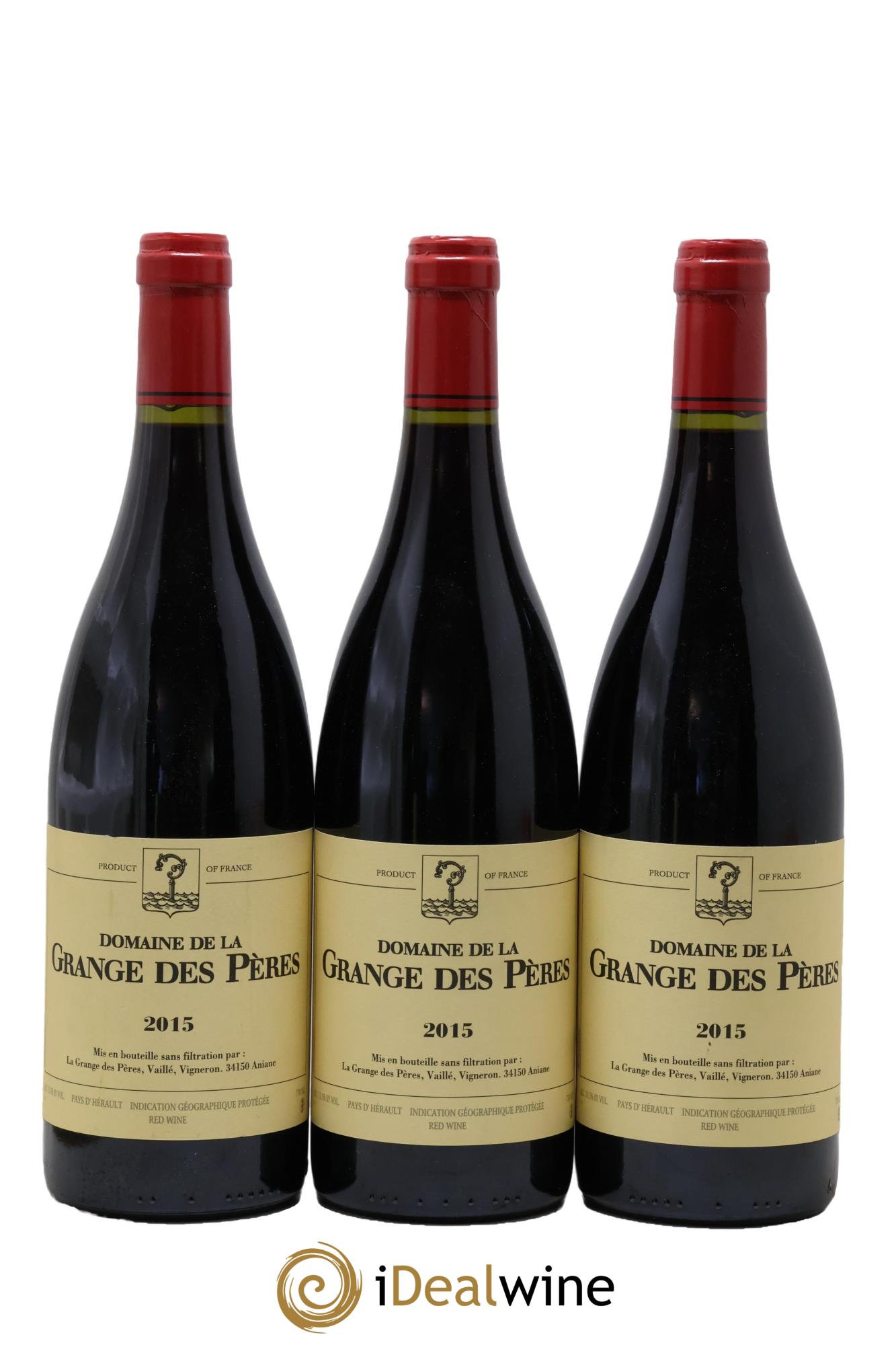 Pays d'Hérault Grange des Pères Laurent Vaillé 2015 - Lotto di 3 bottiglie - 0