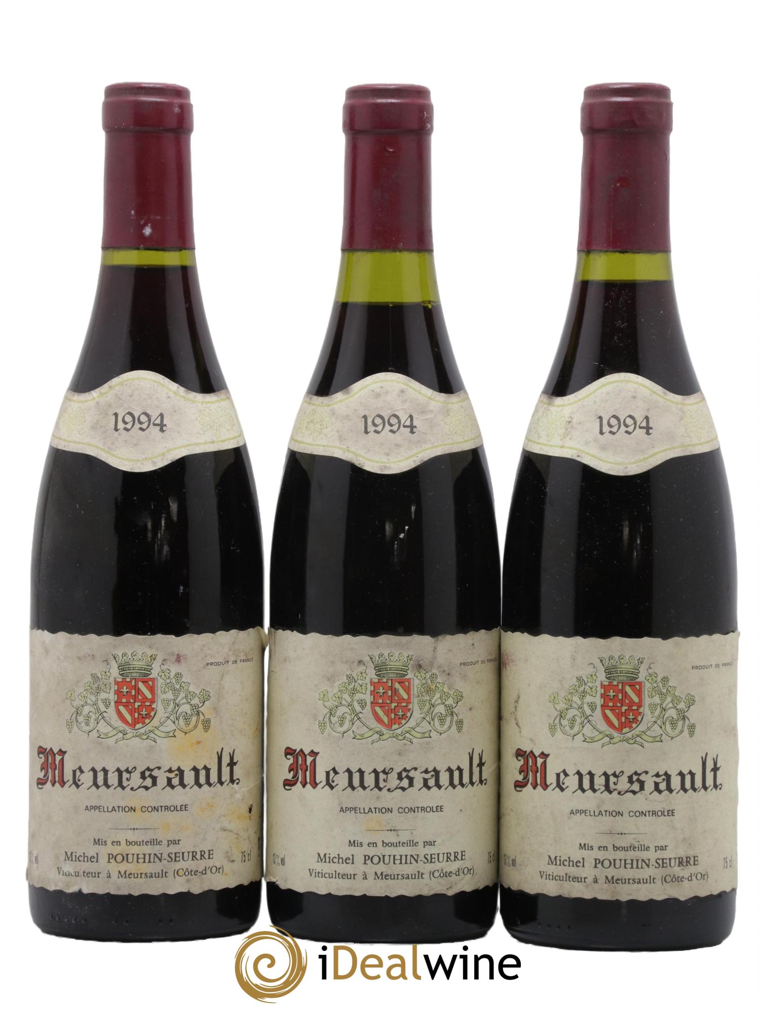Meursault Domaine Pouhin 1994 - Lot de 3 bouteilles - 0