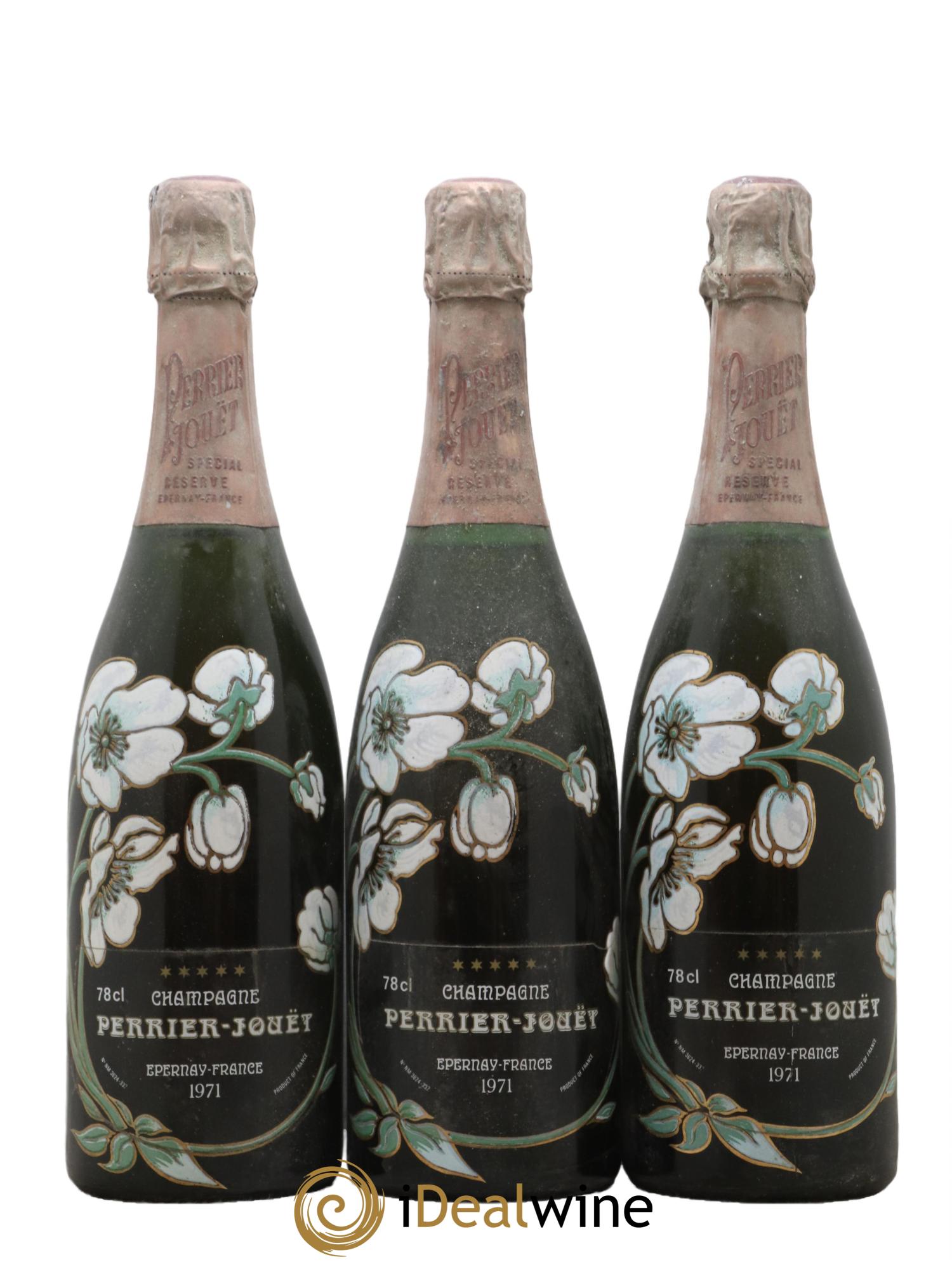 Champagne Maison Perrier Jouet 1971 - Lot de 3 bouteilles - 0