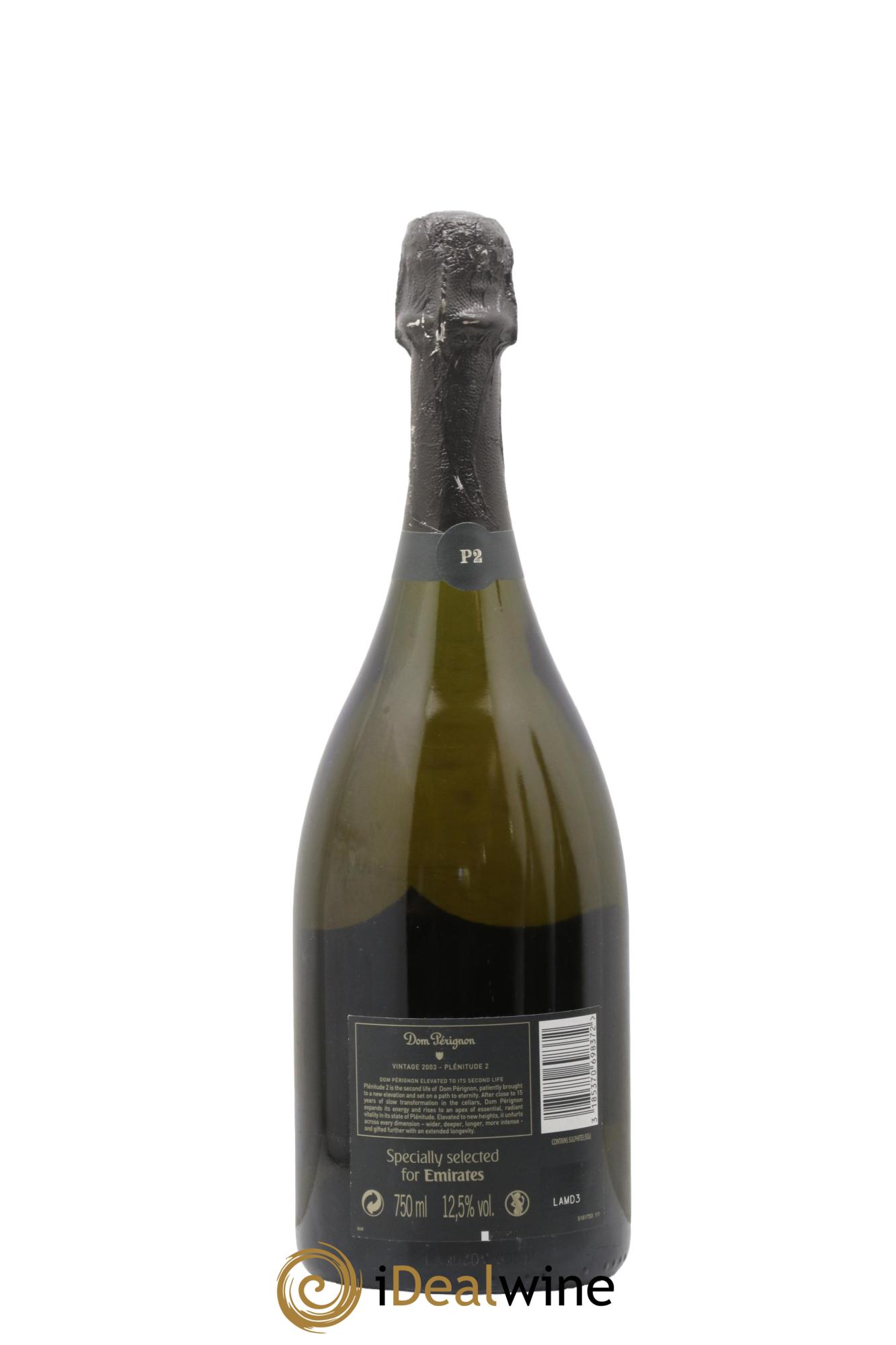 2eme Plénitude (P2) Dom Pérignon 2003 - Posten von 1 Flasche - 1