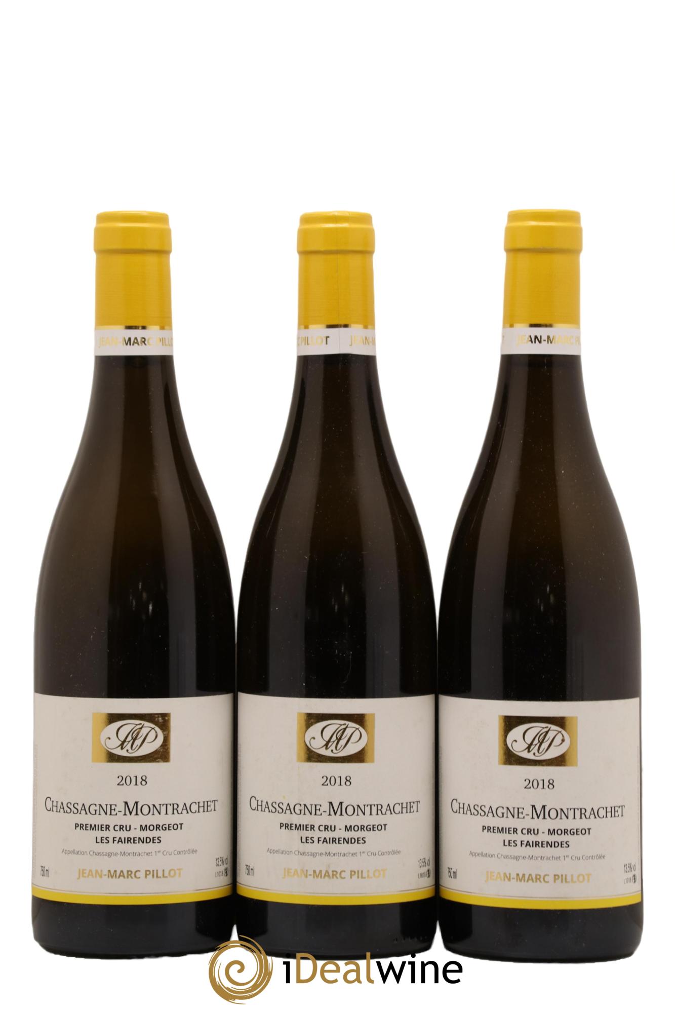 Chassagne-Montrachet 1er Cru Morgeot Les Fairendes Jean-Marc Pillot et Fils (Domaine) 2018 - Lot de 3 bouteilles - 0