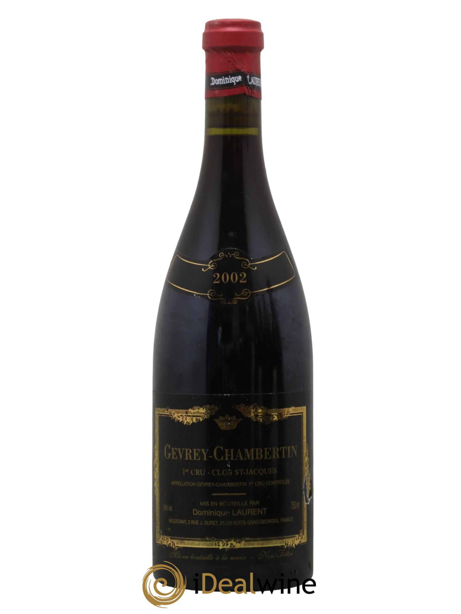 Gevrey-Chambertin 1er Cru Clos Saint Jacques Dominique Laurent 2002 - Lot de 1 bouteille - 0