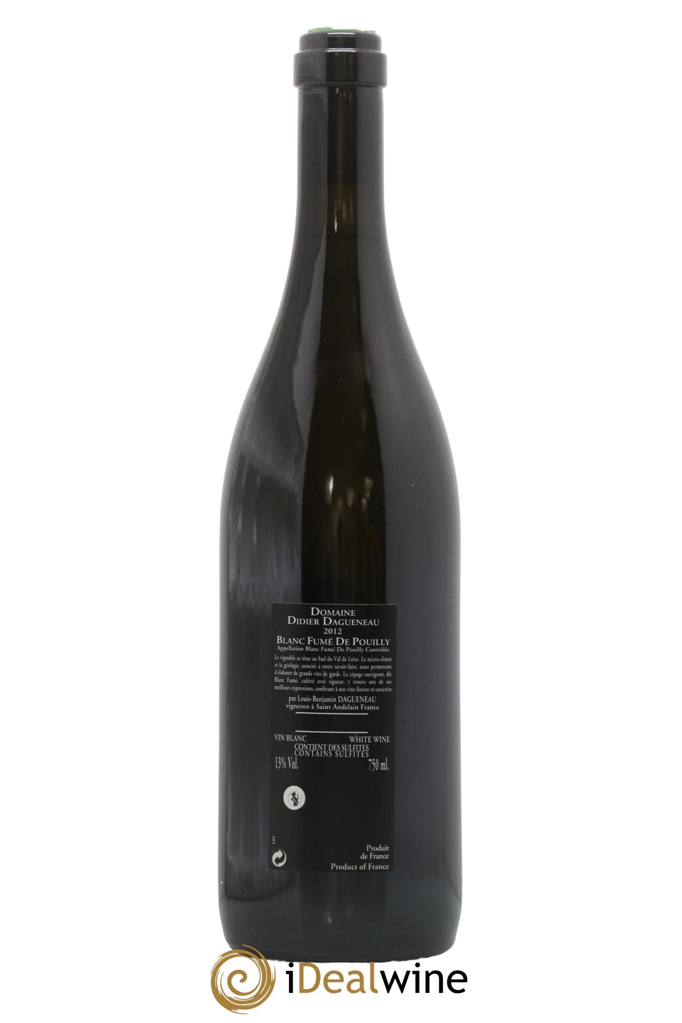 Vin de France (anciennement Pouilly-Fumé) Silex Dagueneau (Domaine Didier - Louis-Benjamin) 2012 - Lot de 1 bouteille - 1