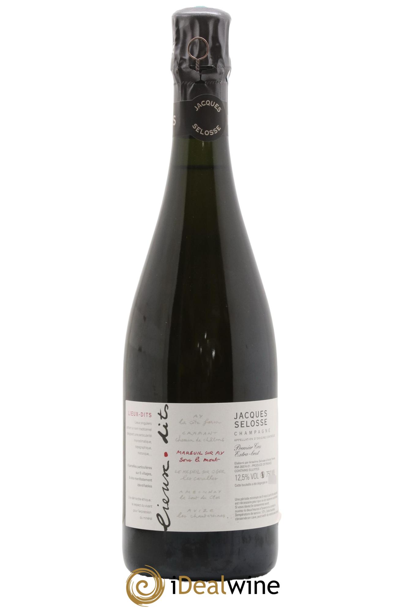 Mareuil sur Ay Sous le Mont Extra-Brut Jacques Selosse - Lot de 1 bouteille - 0