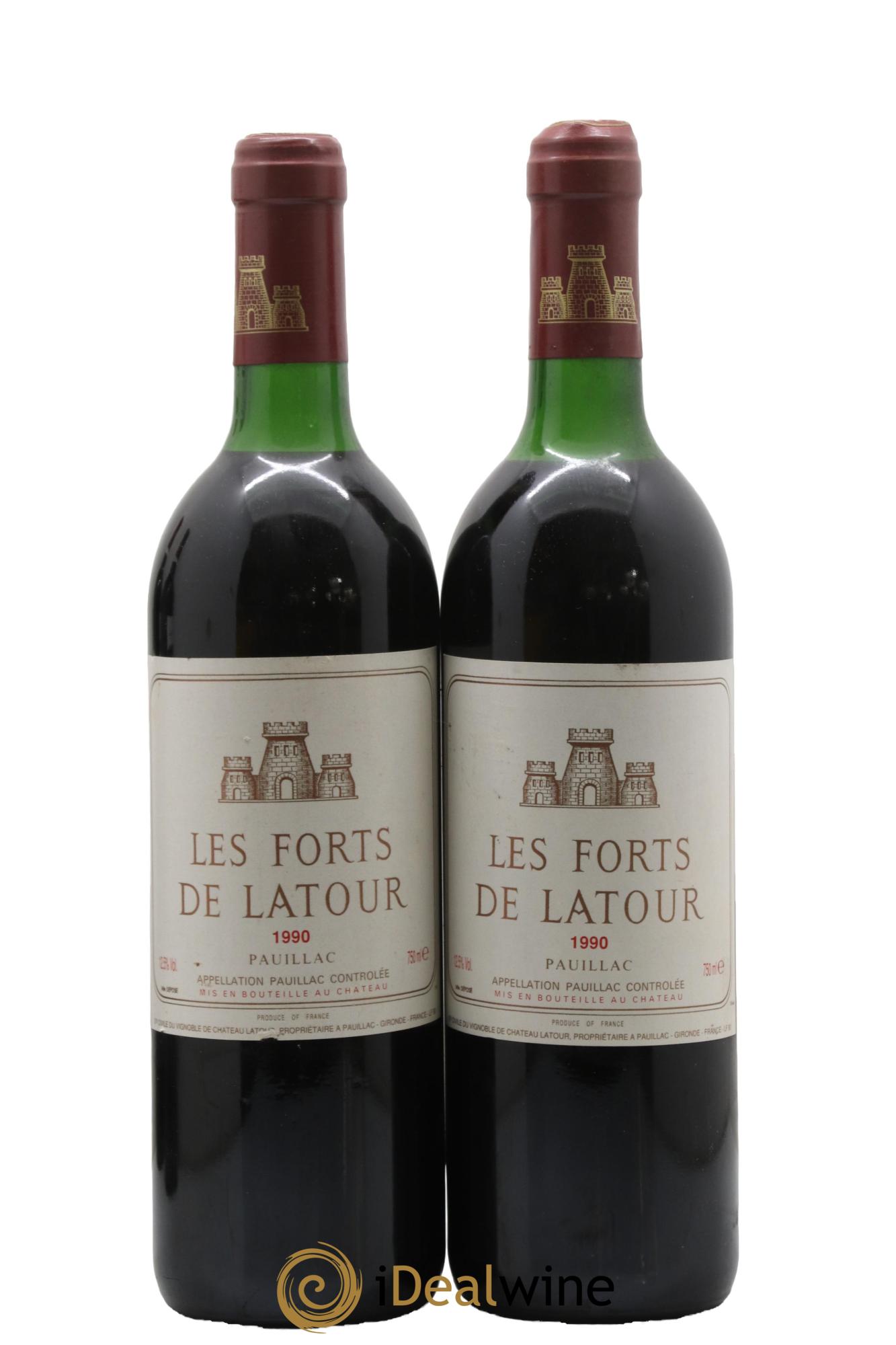 Les Forts de Latour Second Vin 1990 - Lot of 2 bottles - 0