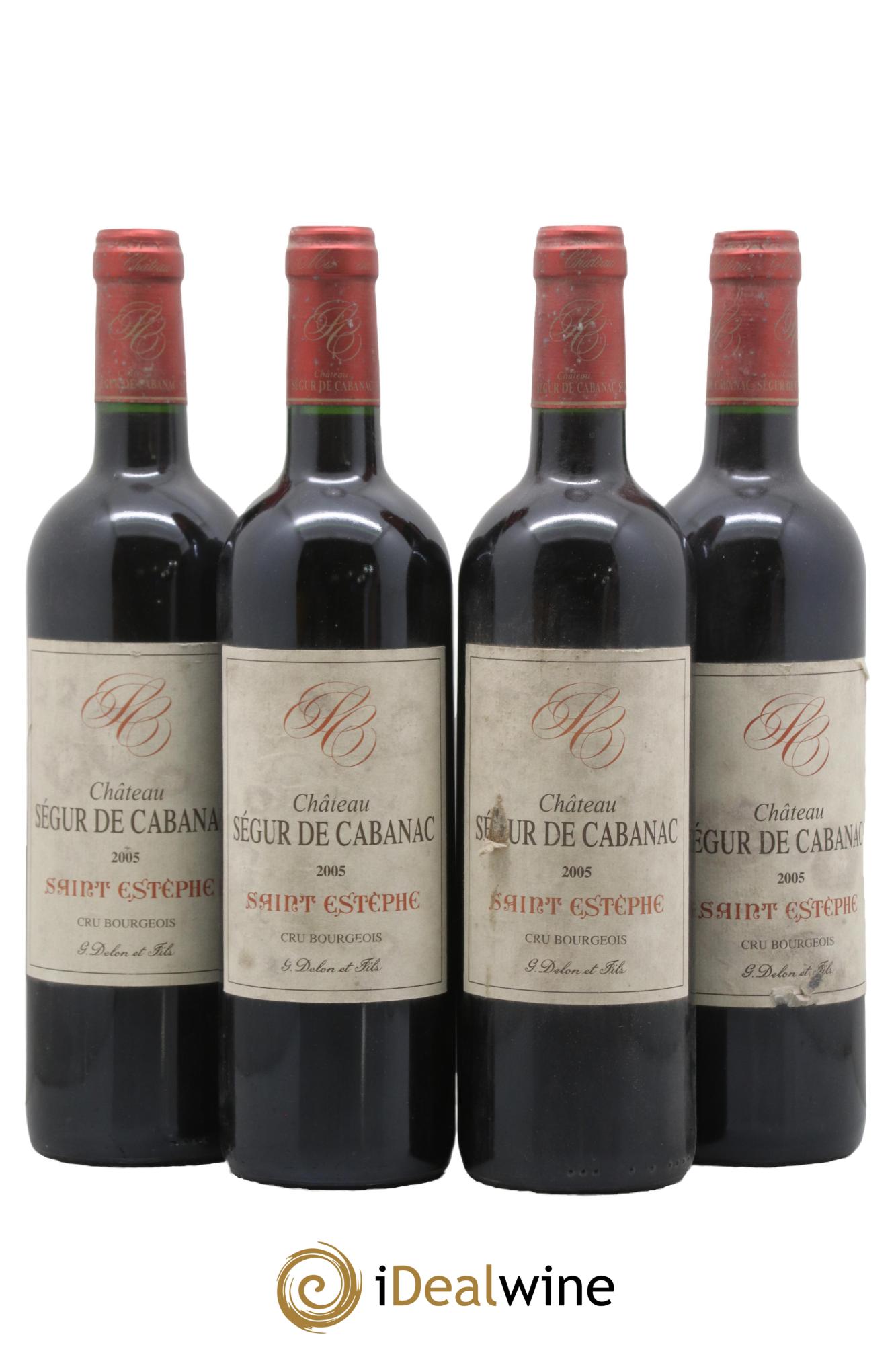 Château Ségur de Cabanac Cru Bourgeois 2005 - Lot de 4 bouteilles - 0