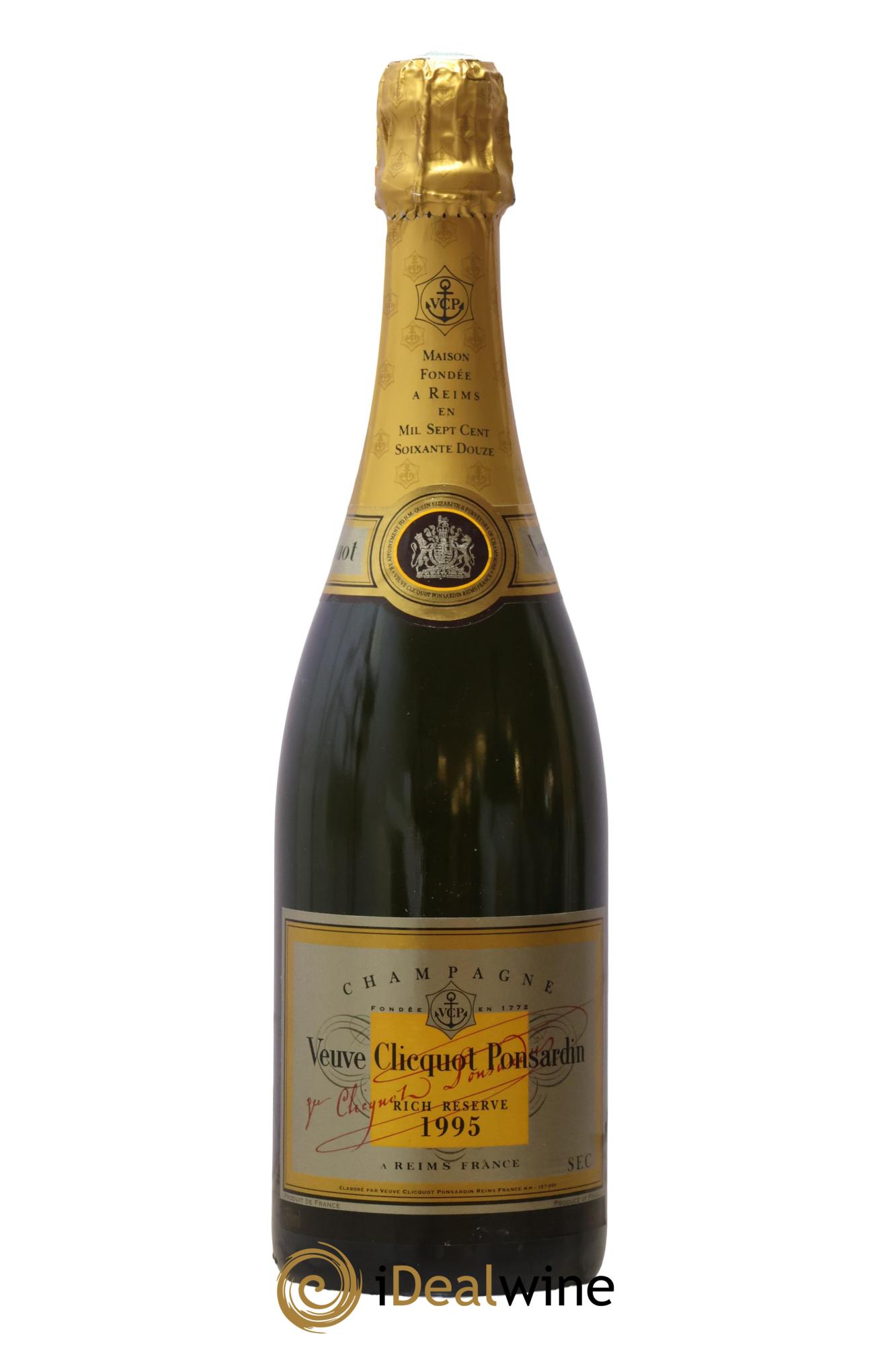 Champagne Rich Réserve Veuve Clicquot Ponsardin 1995 - Lot de 1 bouteille - 0