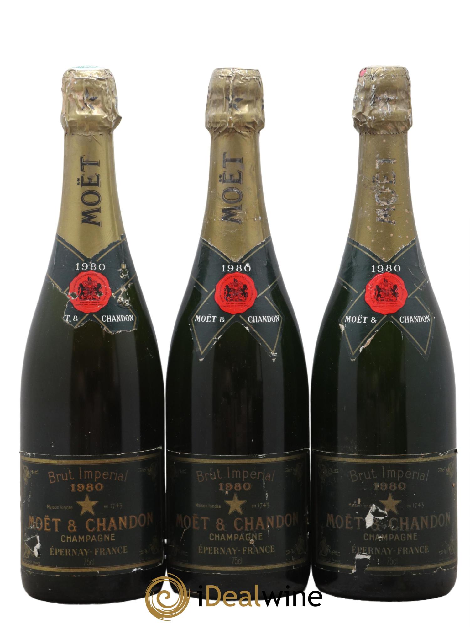 Impérial Brut Moët et Chandon 1980 - Lot de 3 bouteilles - 0