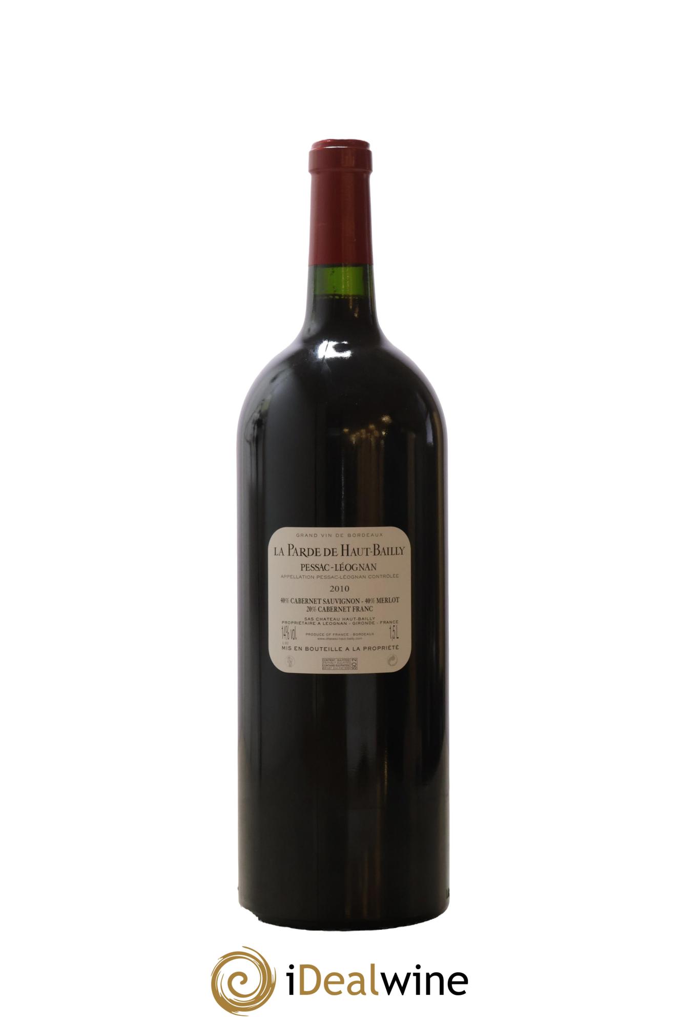 Haut Bailly II (Anciennement La Parde de Haut-Bailly) Second Vin 2010 - Lot de 1 magnum - 2