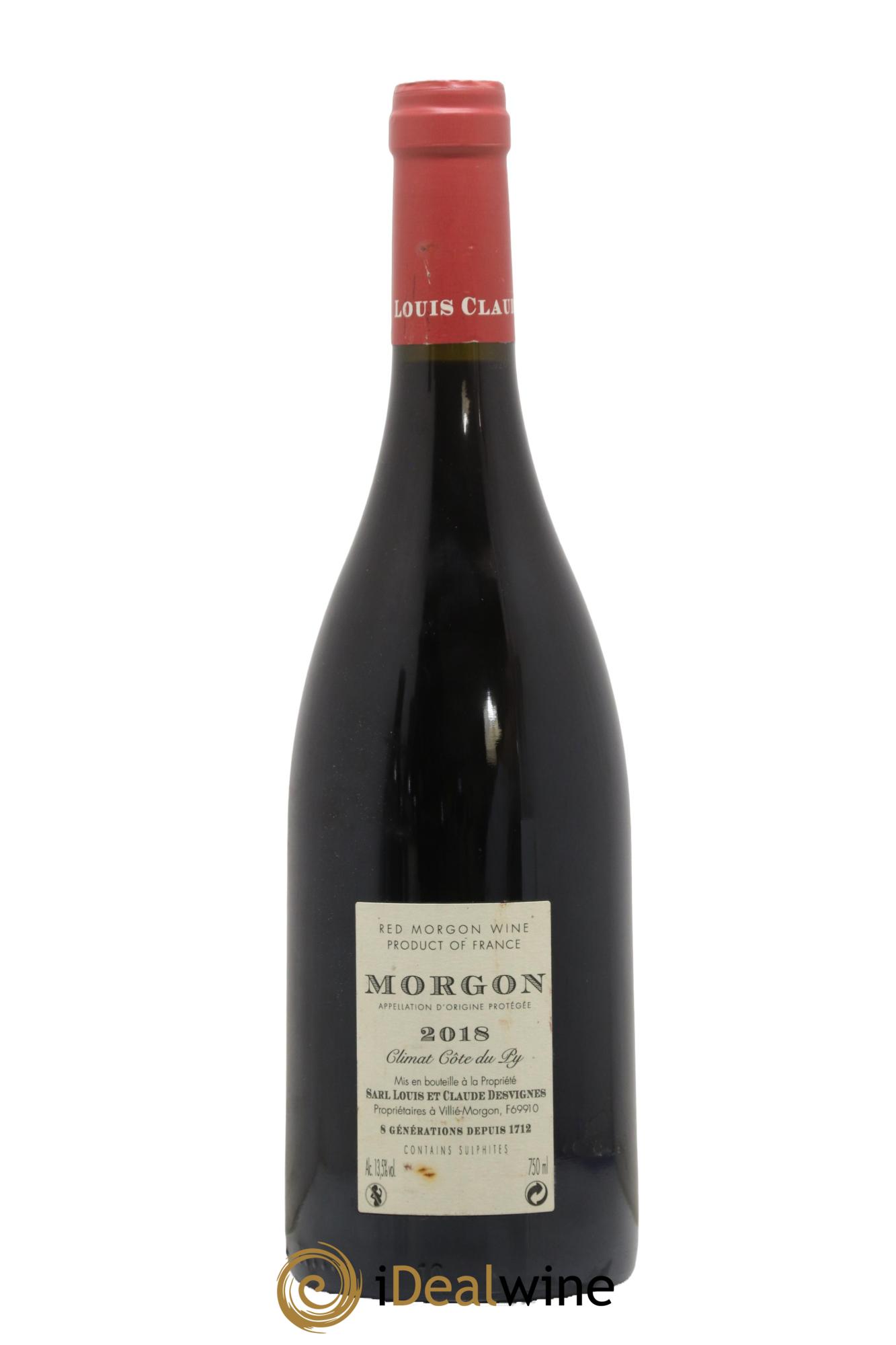 Morgon Côte de Py Javernières Louis-Claude Desvignes 2018 - Lot de 1 bouteille - 1
