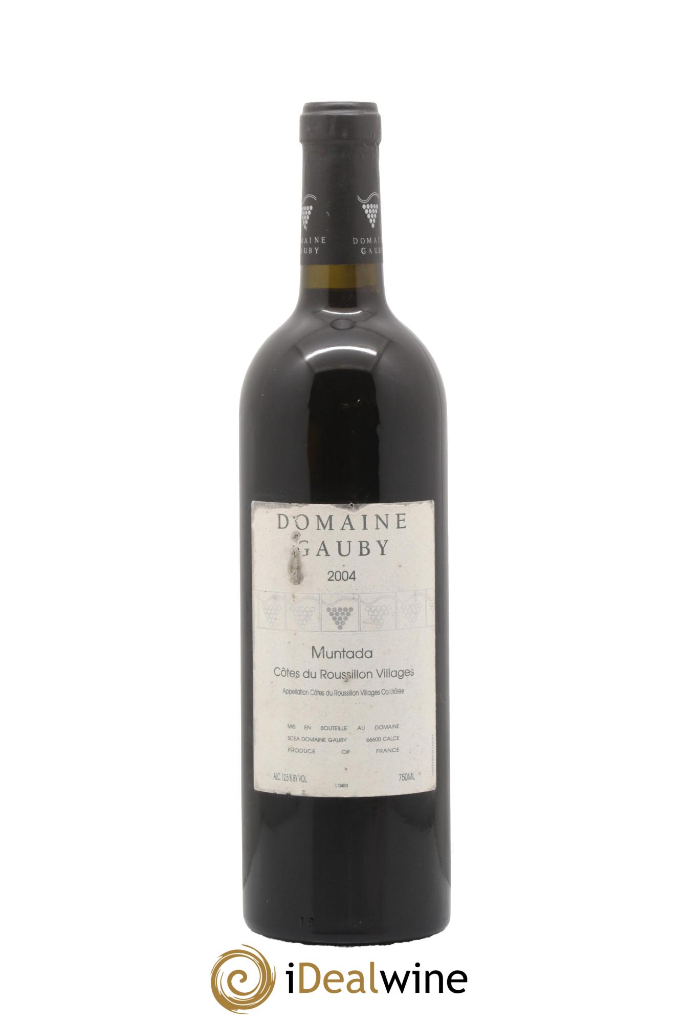 Côtes Catalanes (anciennement Côtes du Roussillon Villages) La Muntada Gauby (Domaine) 2004 - Lot de 1 bouteille - 0