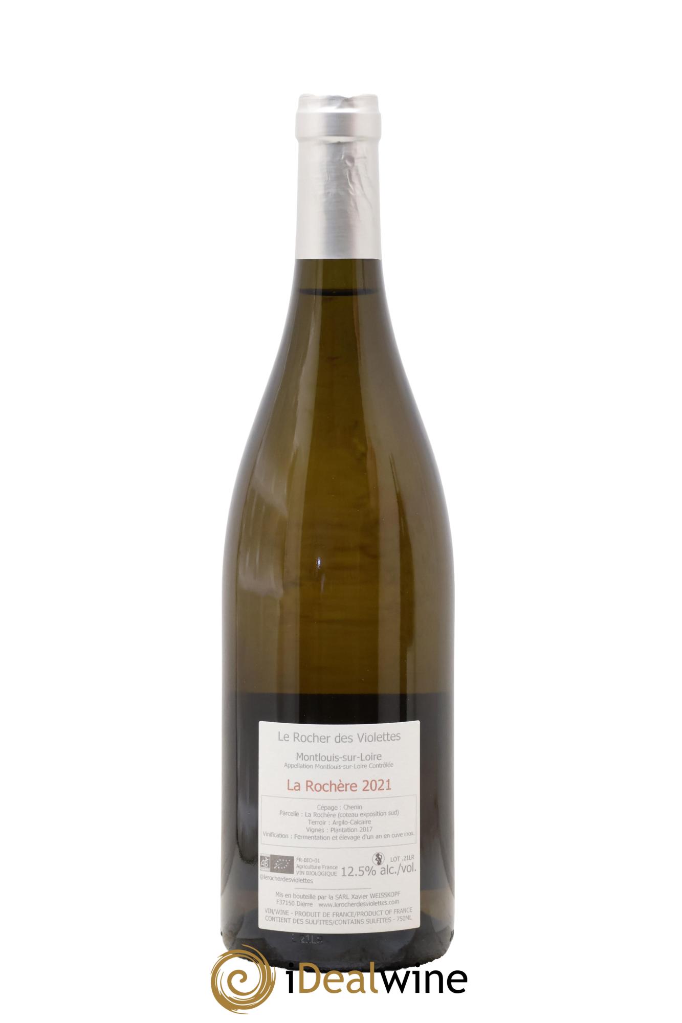 Montlouis-sur-Loire La Rochère Le Rocher Des Violettes 2021 - Lot de 1 bouteille - 1