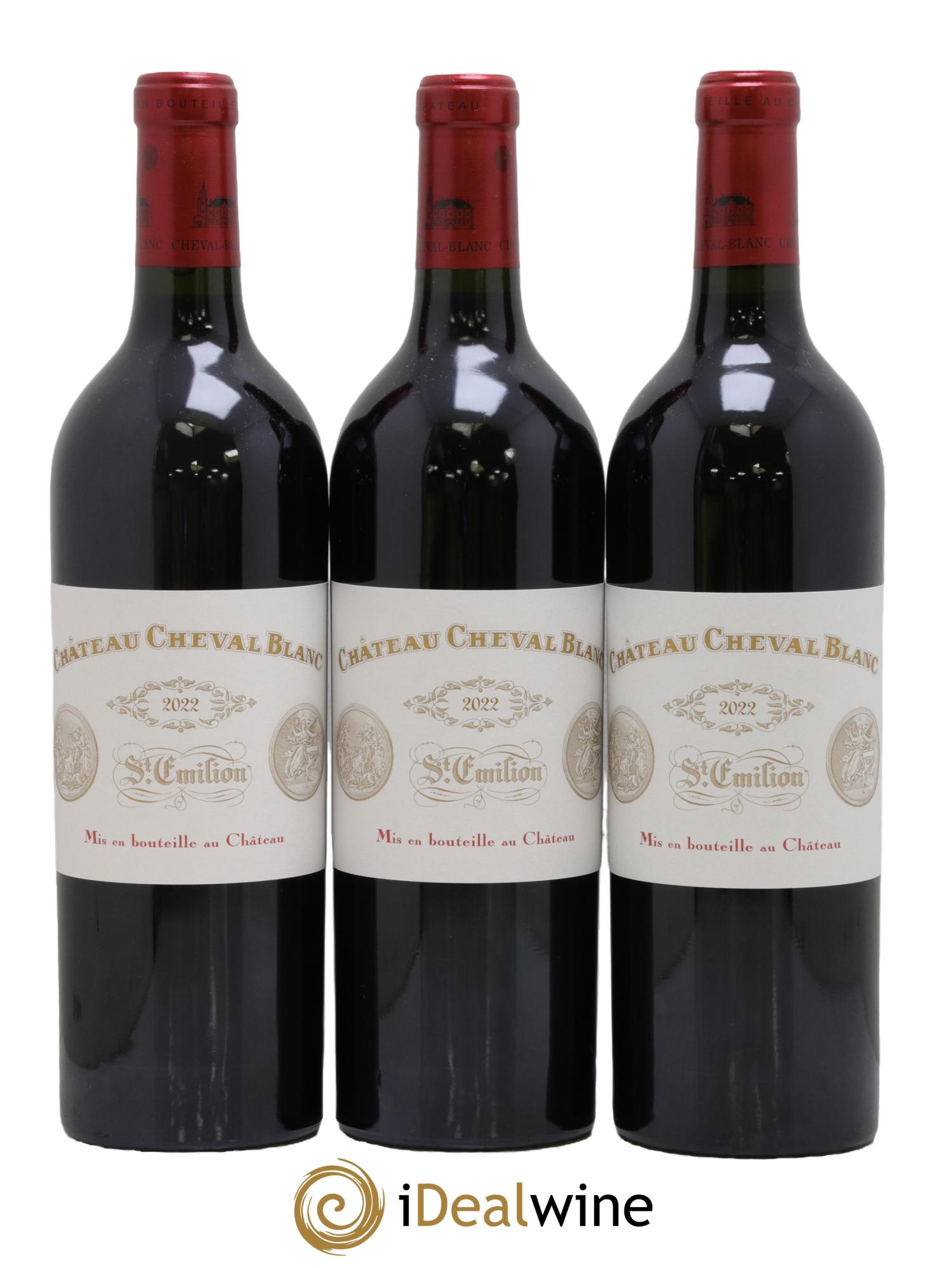 Château Cheval Blanc 1er Grand Cru Classé A 2022 - Lot de 3 bouteilles - 0
