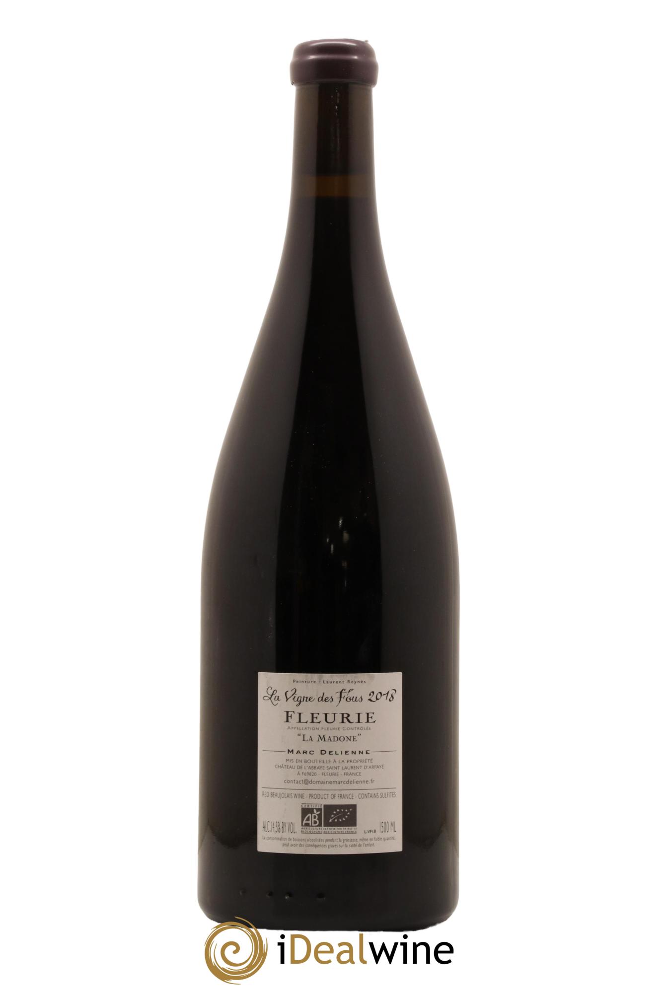 Fleurie La Vigne des Fous Marc Delienne 2018 - Lot de 1 magnum - 1