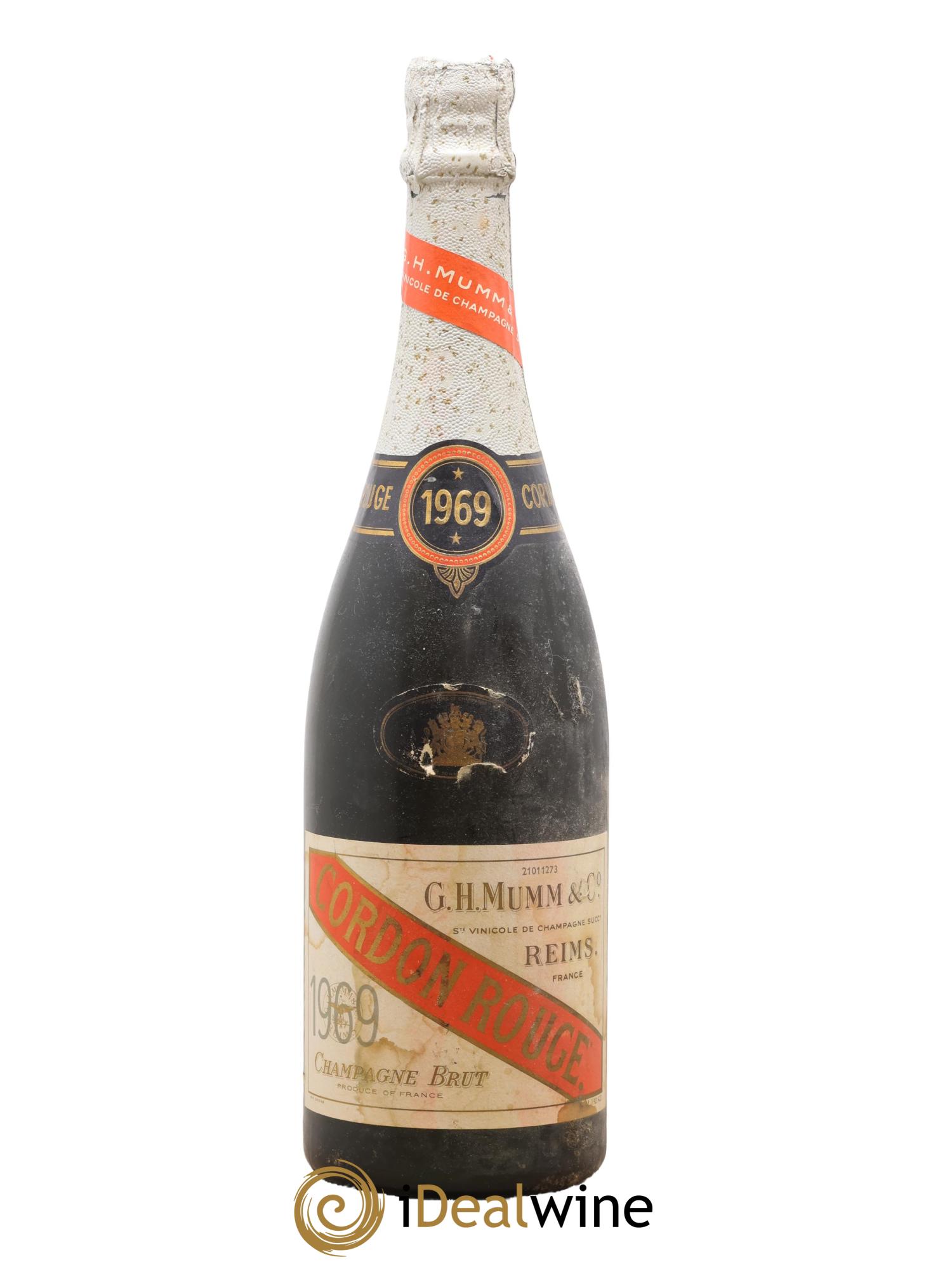 Cordon Rouge Mumm 1969 - Lot of 1 bottle - 0