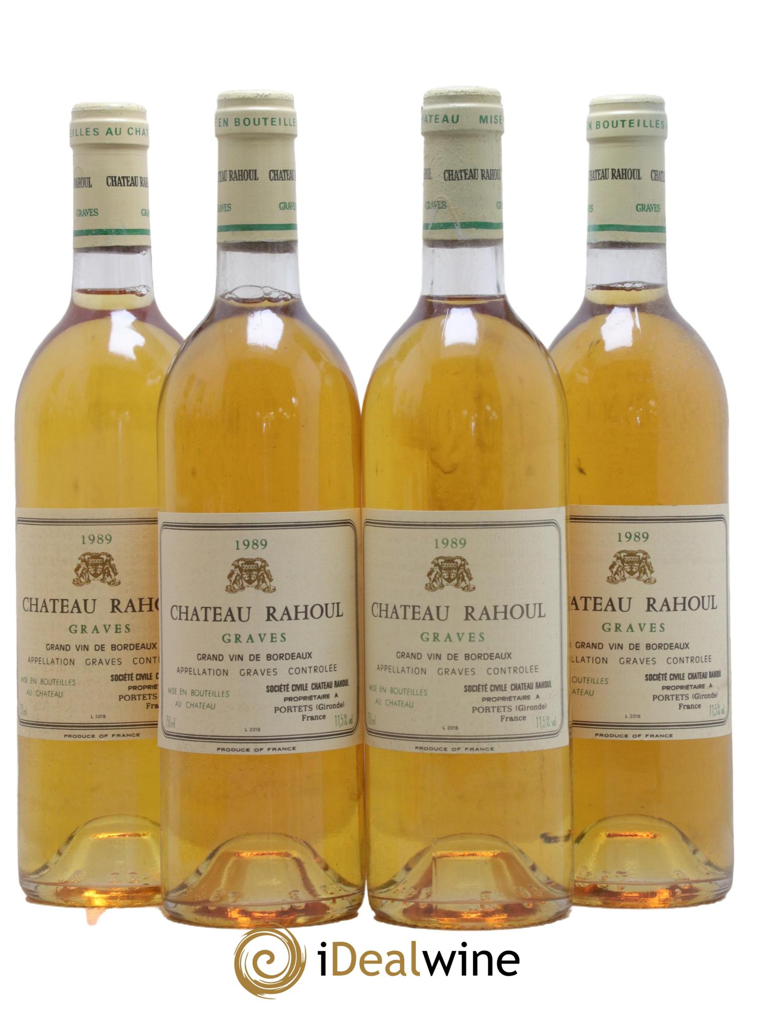 Château Rahoul 1989 - Lotto di 4 bottiglie - 0