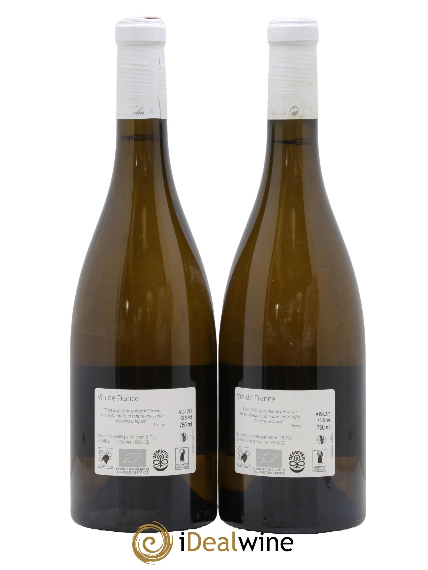 Vin de France Fief Boire Domaine Saint Nicolas 2019 - Posten von 2 Flaschen - 1