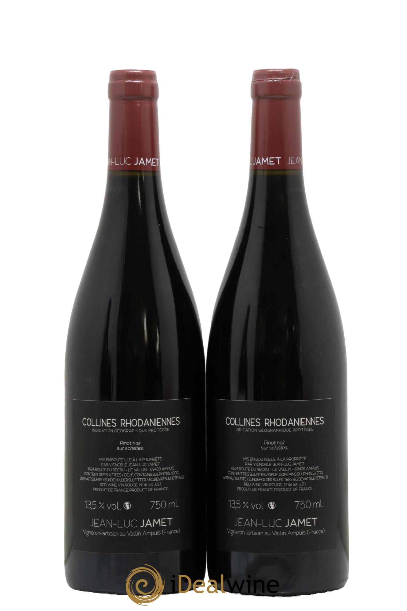 Collines Rhodaniennes Schistes Pinot Noir Jean-Luc Jamet 2022 - Lot de 2 bouteilles - 1