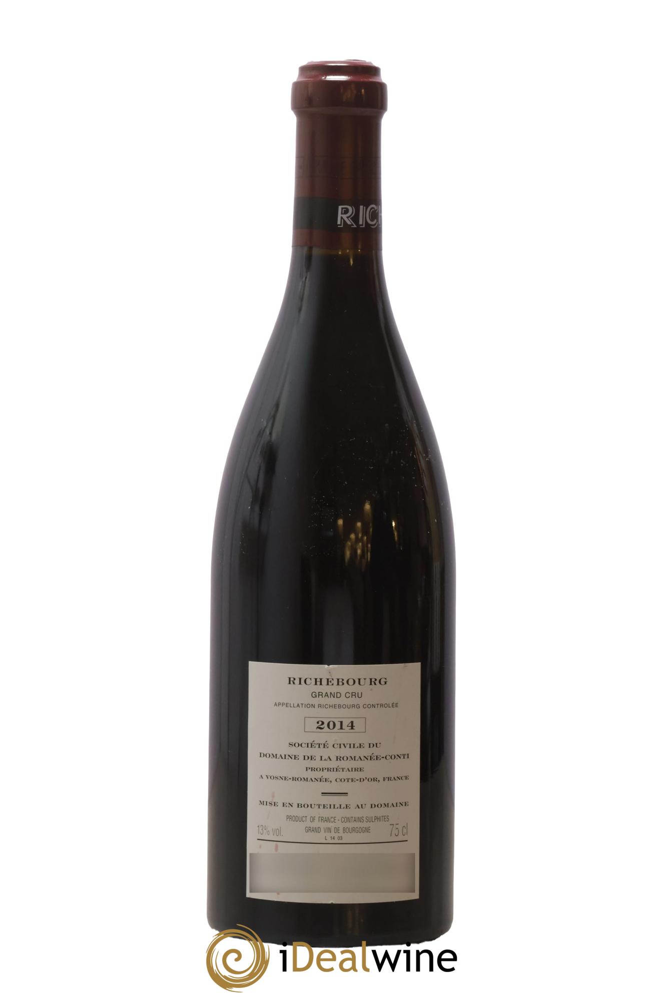 Richebourg Grand Cru Domaine de la Romanée-Conti 2014 - Lot de 1 bouteille - 1