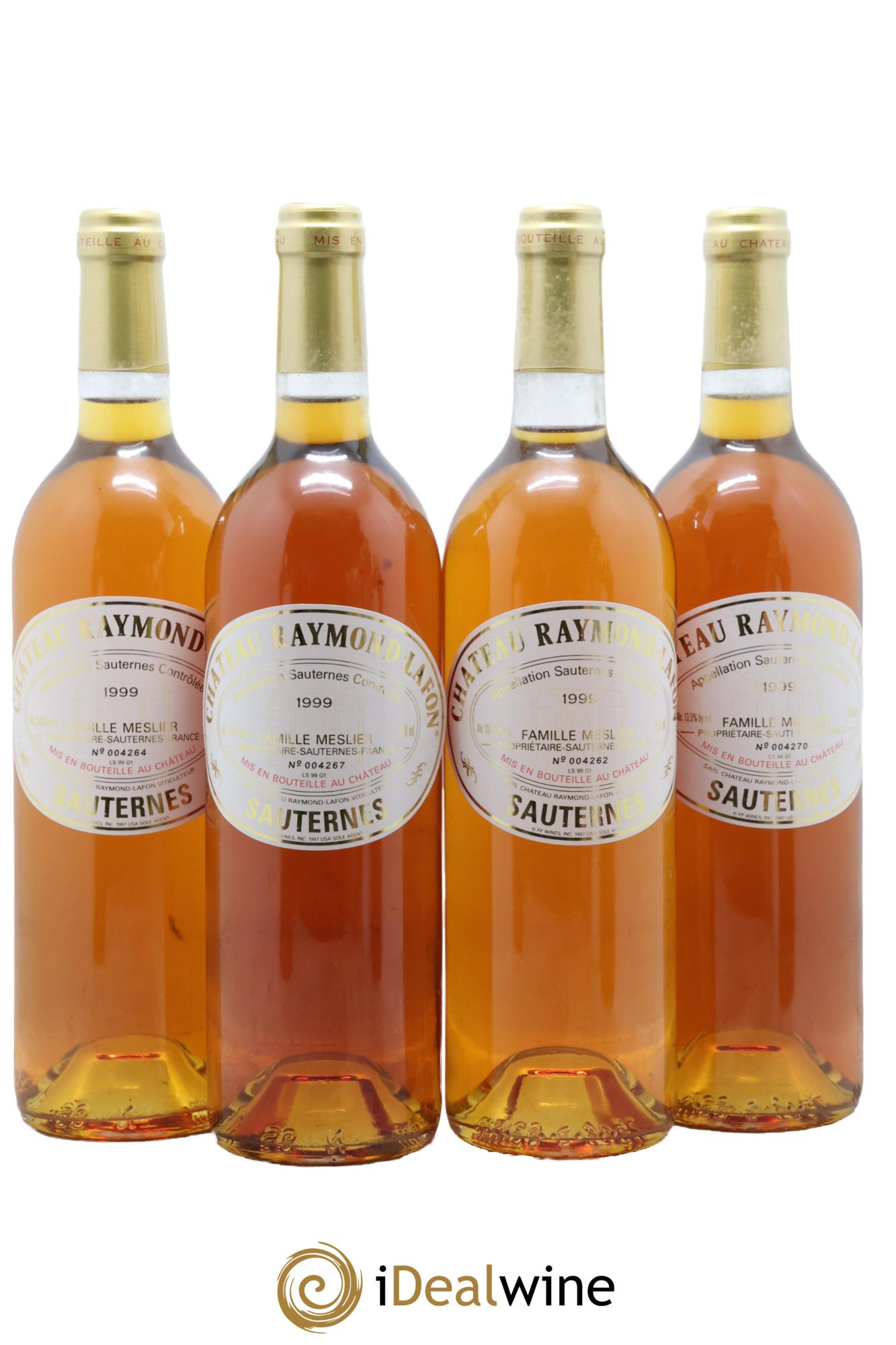 Château Raymond Lafon 1999 - Lote de 4 botellas - 0