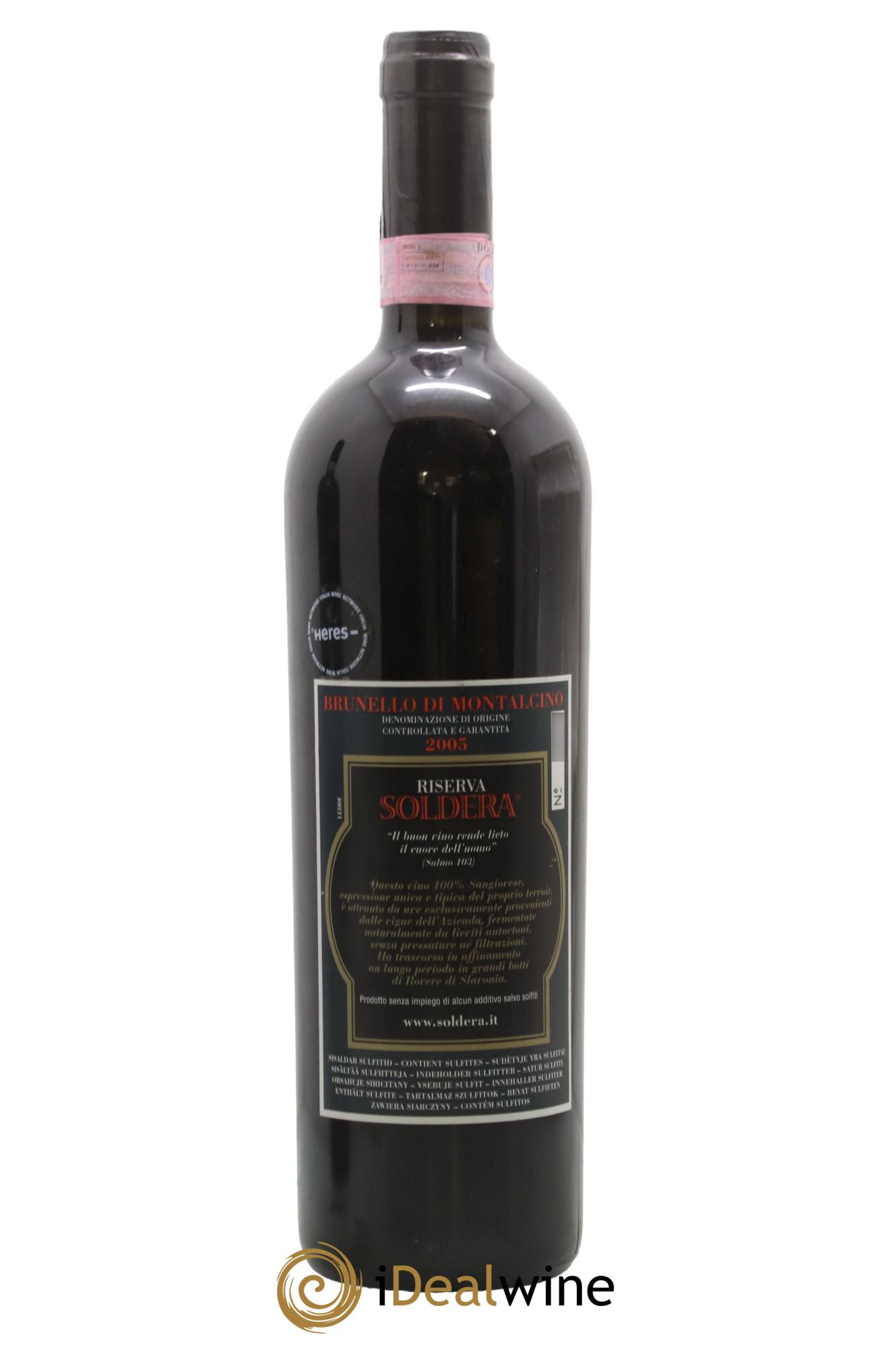 Brunello di Montalcino DOCG Riserva Soldera Case Basse - Gianfranco Soldera 2005 - Lot de 1 bouteille - 1