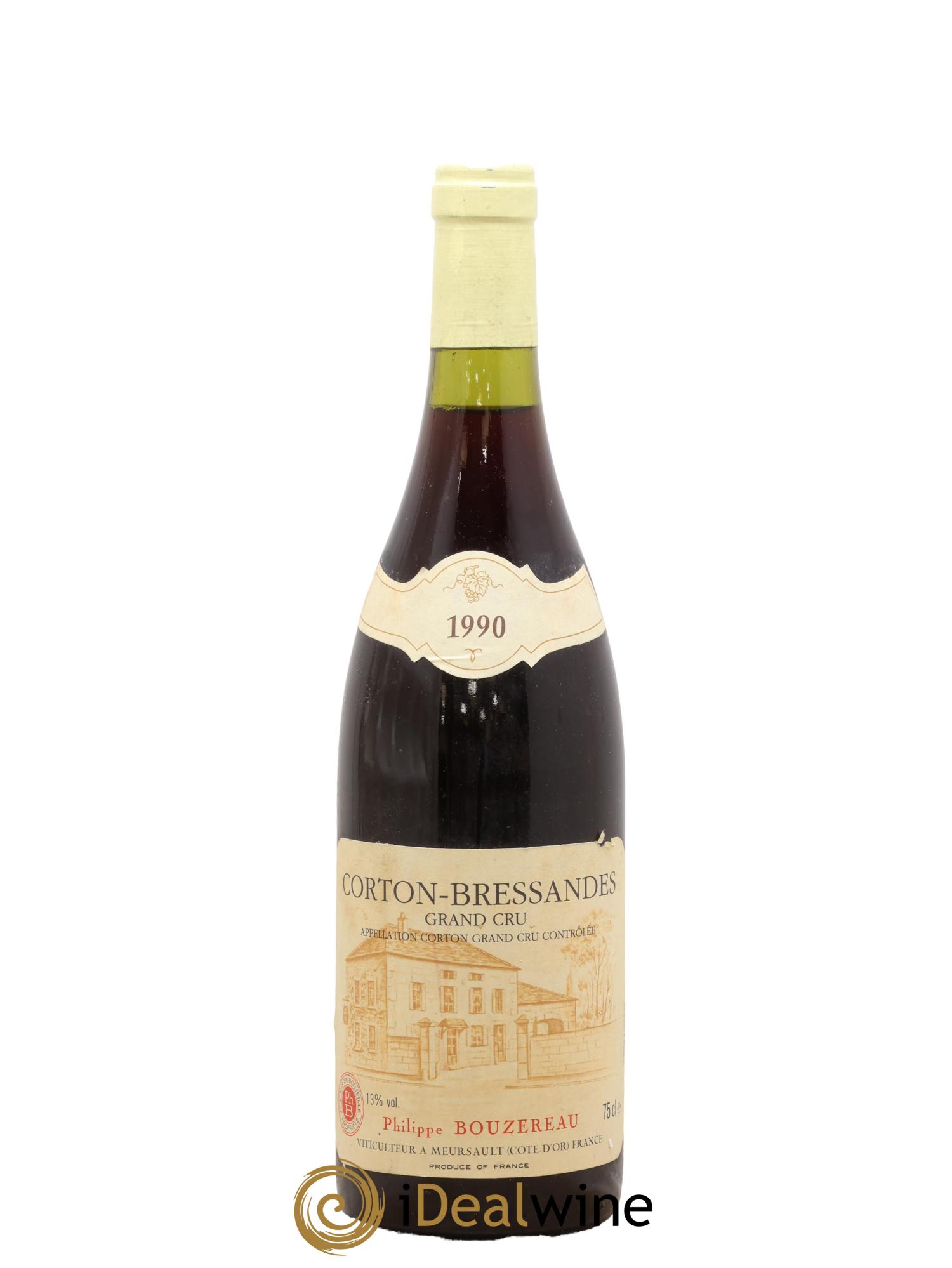 Corton Grand Cru Bressandes P. Bouzereau 1990 - Lot de 1 bouteille - 0