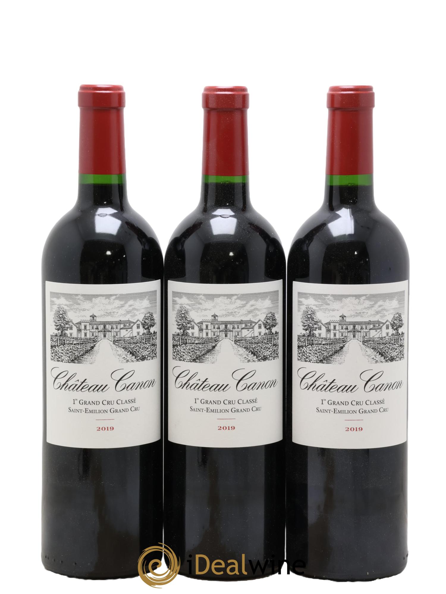 Château Canon 1er Grand Cru Classé B 2019 - Lot de 3 bouteilles - 0