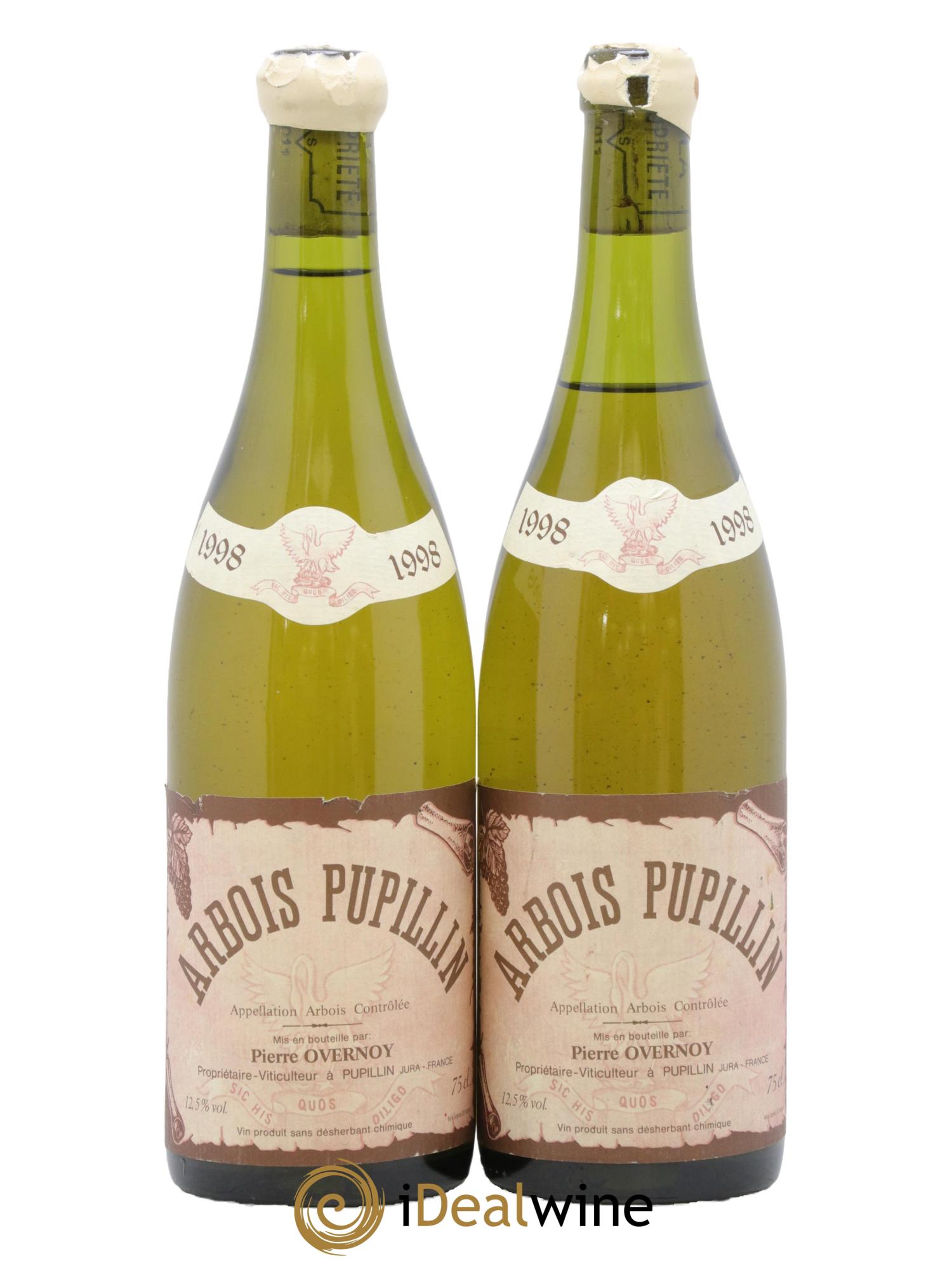 Arbois-Pupillin Chardonnay (cire blanche) Overnoy-Houillon (Domaine) 1998 - Lot de 2 bouteilles - 0