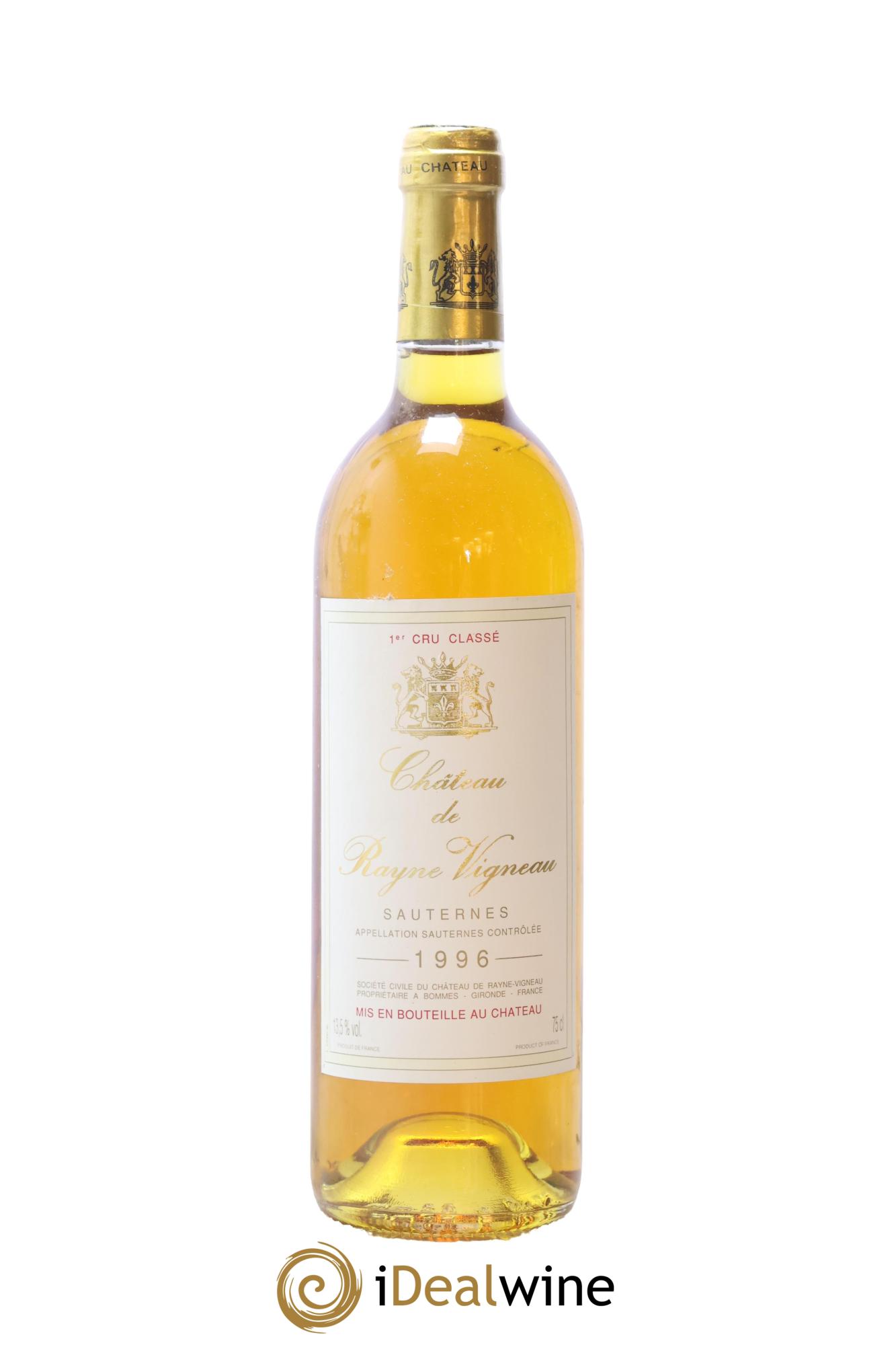 Château de Rayne Vigneau 1er Grand Cru Classé 1996 - Lot of 1 bottle - 0
