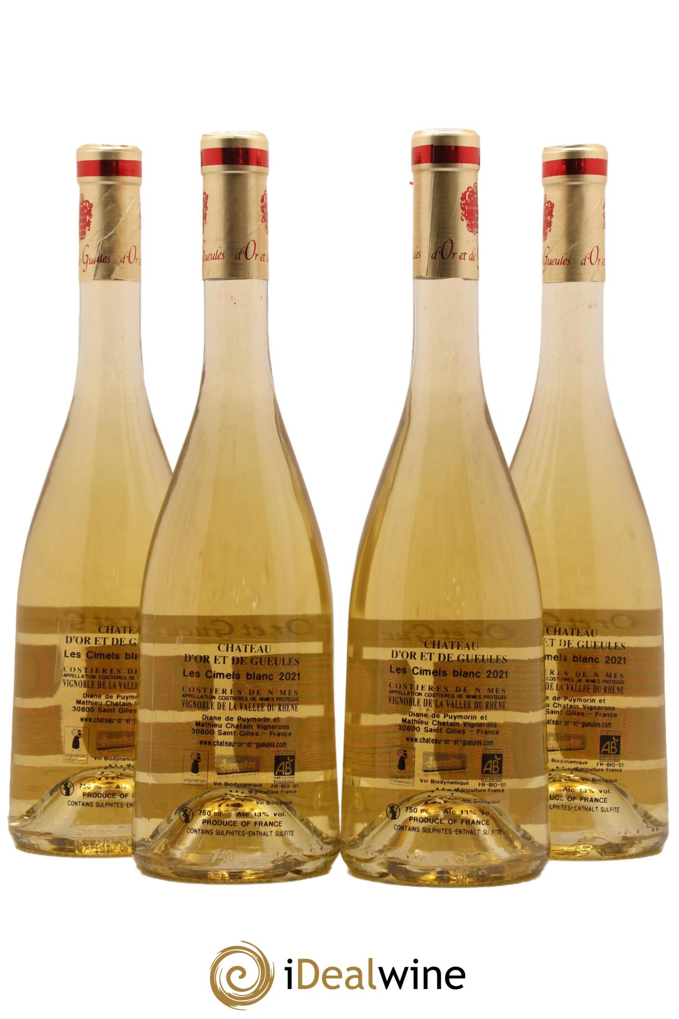 Costières de Nîmes Les Cimels Chateau d Or et de Gueules 2021 - Lot de 4 bouteilles - 1