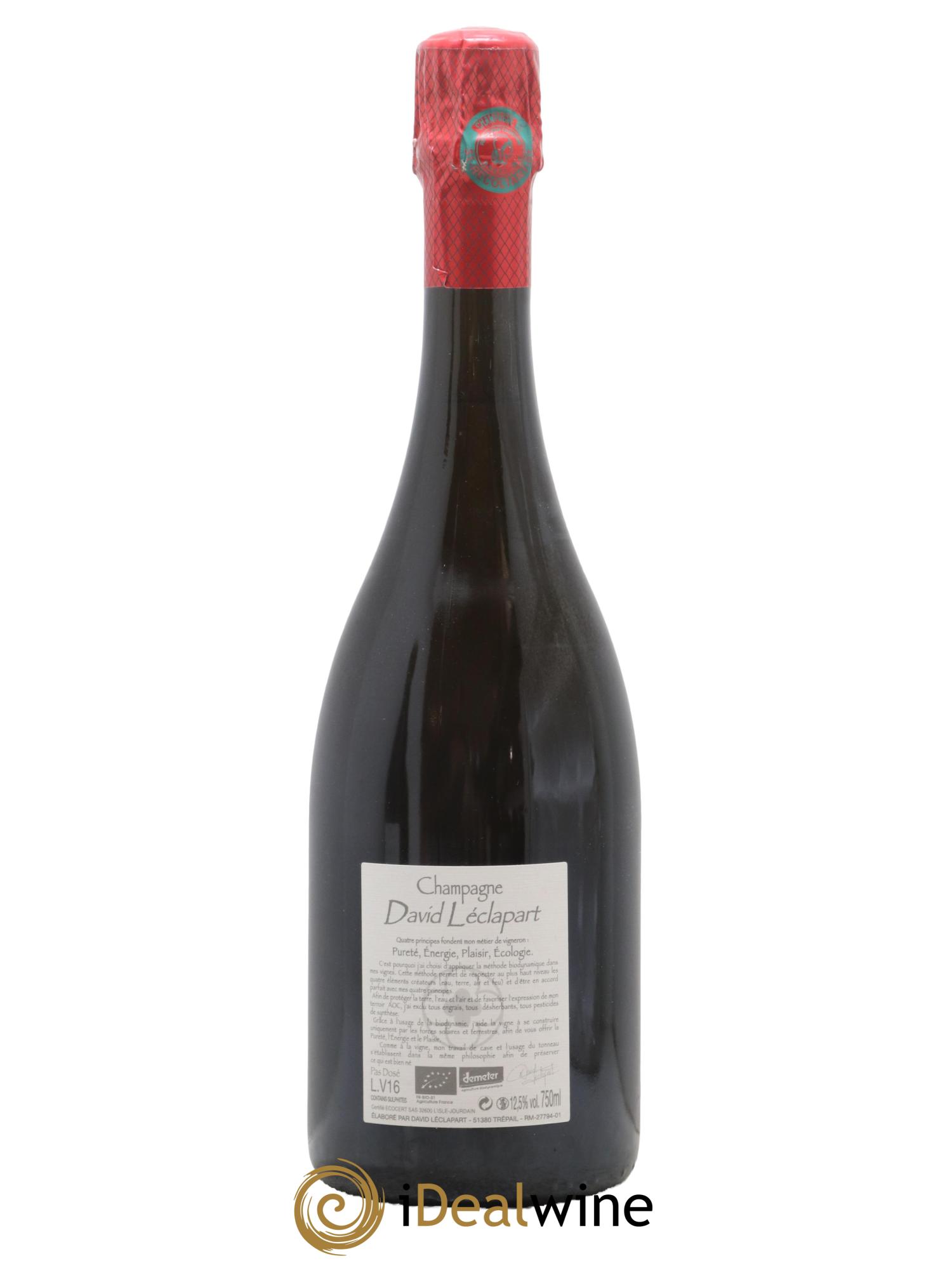 L'Aphrodisiaque 1er Cru Pas Dosé David Léclapart - Lot de 1 bouteille - 1