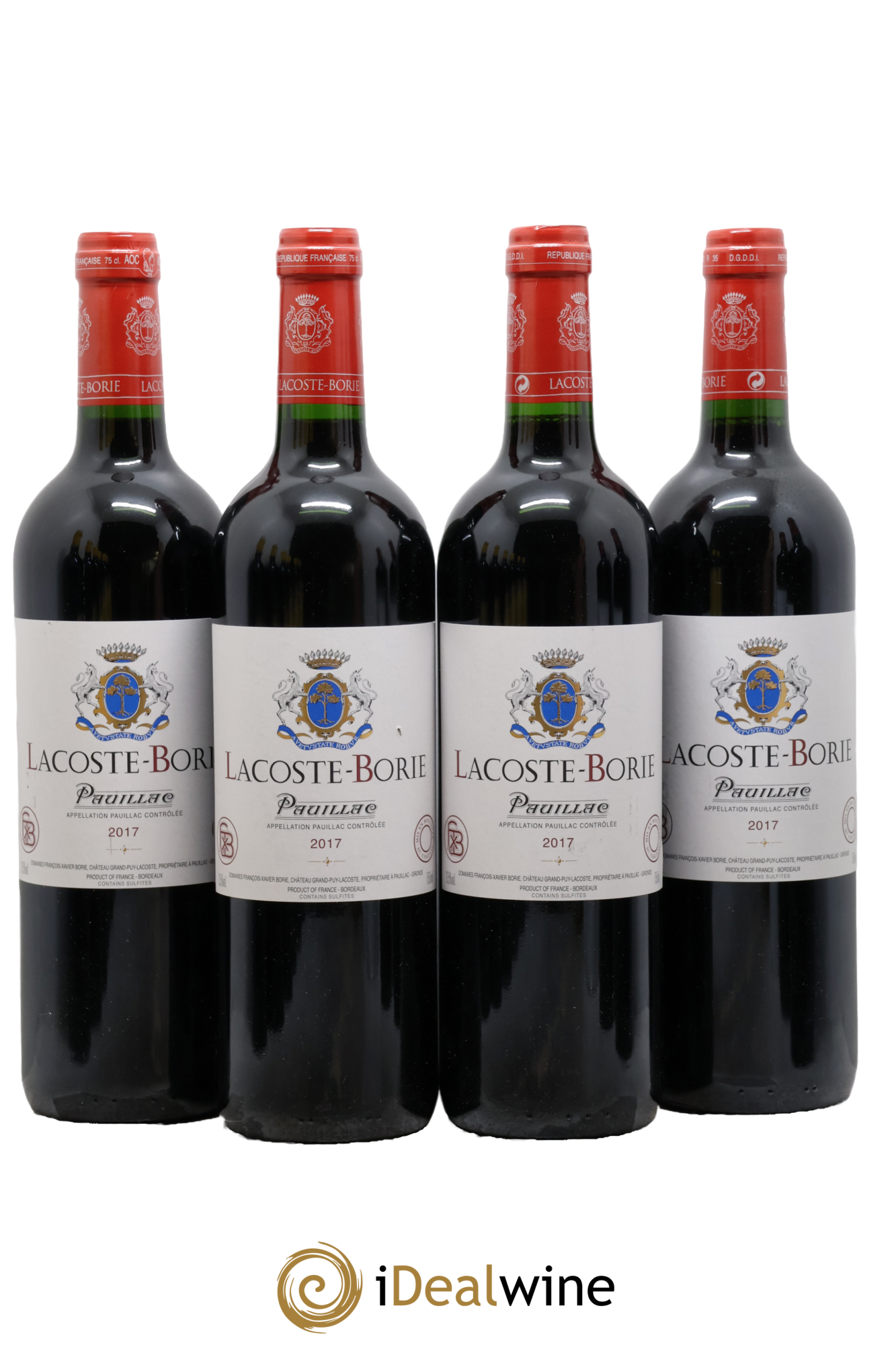 Lacoste Borie 2017 - Lot of 4 bottles - 0