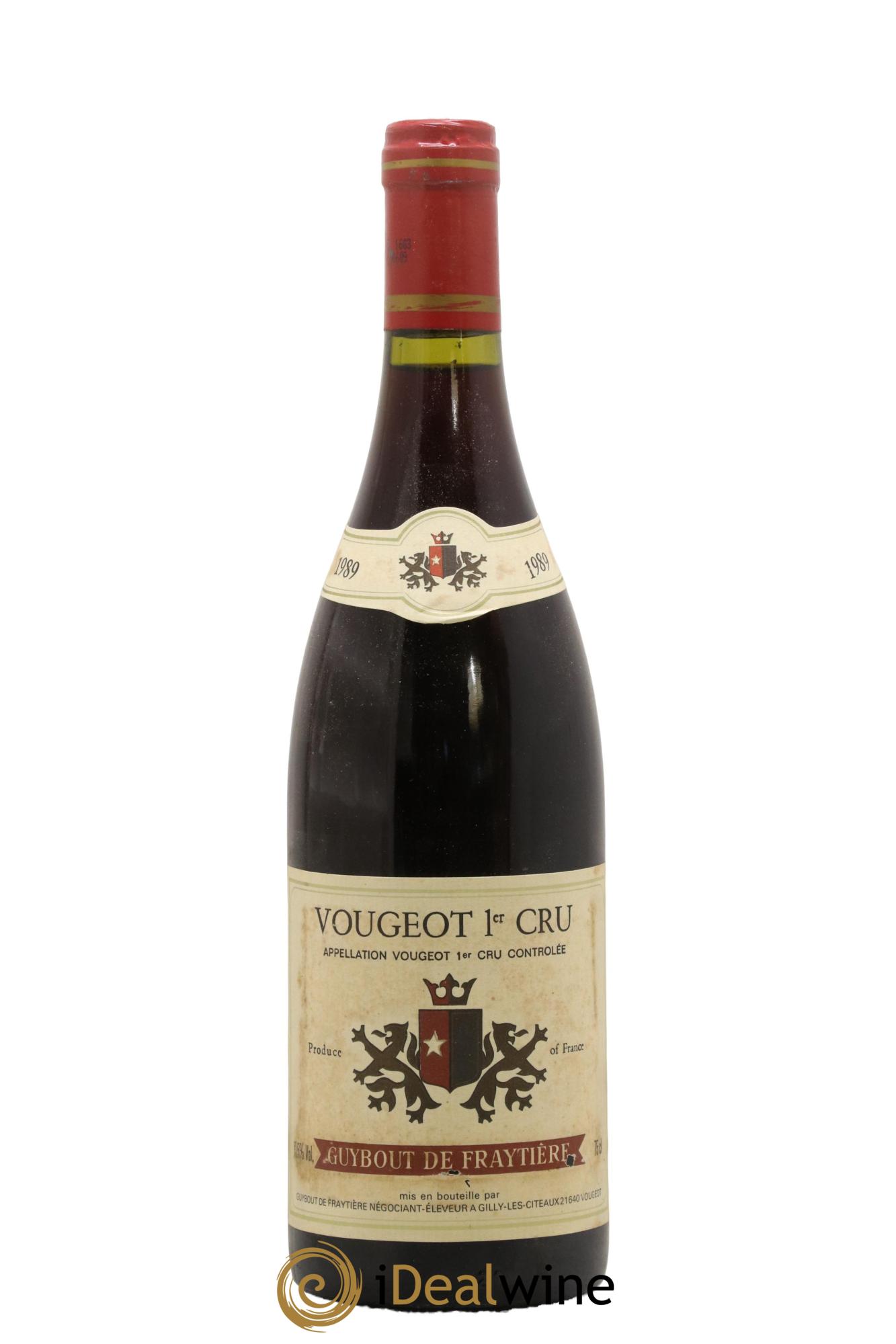 Vougeot 1er Cru Guybout de Fraytière 1989 - Lot de 1 bouteille - 0