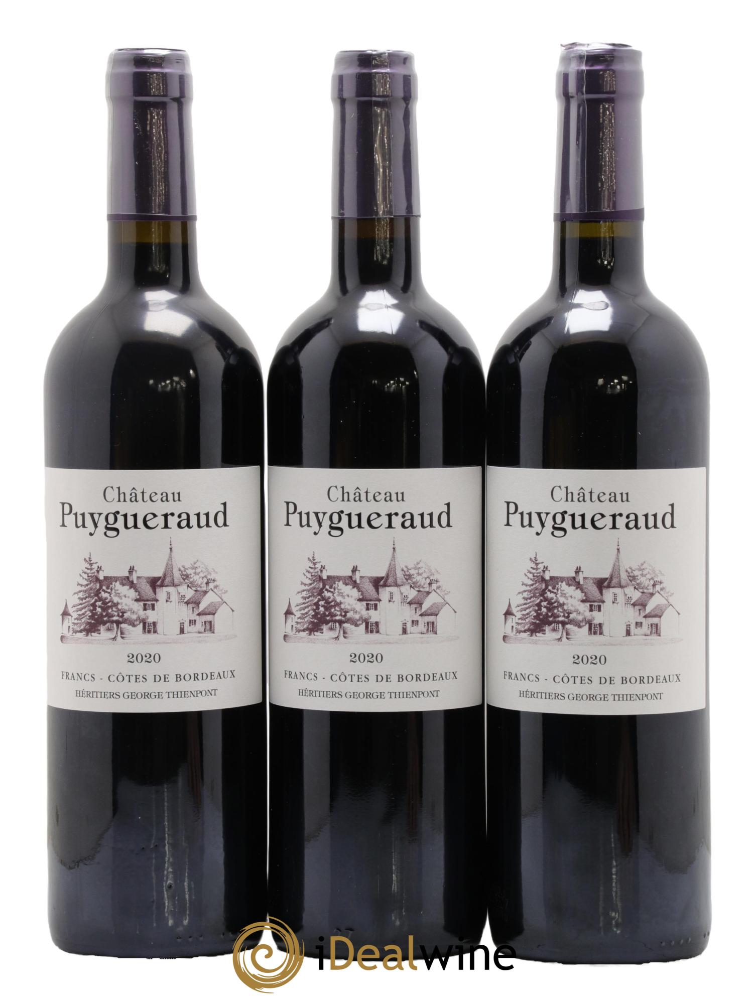 Château Puygueraud 2020 - Lot of 3 bottles - 0