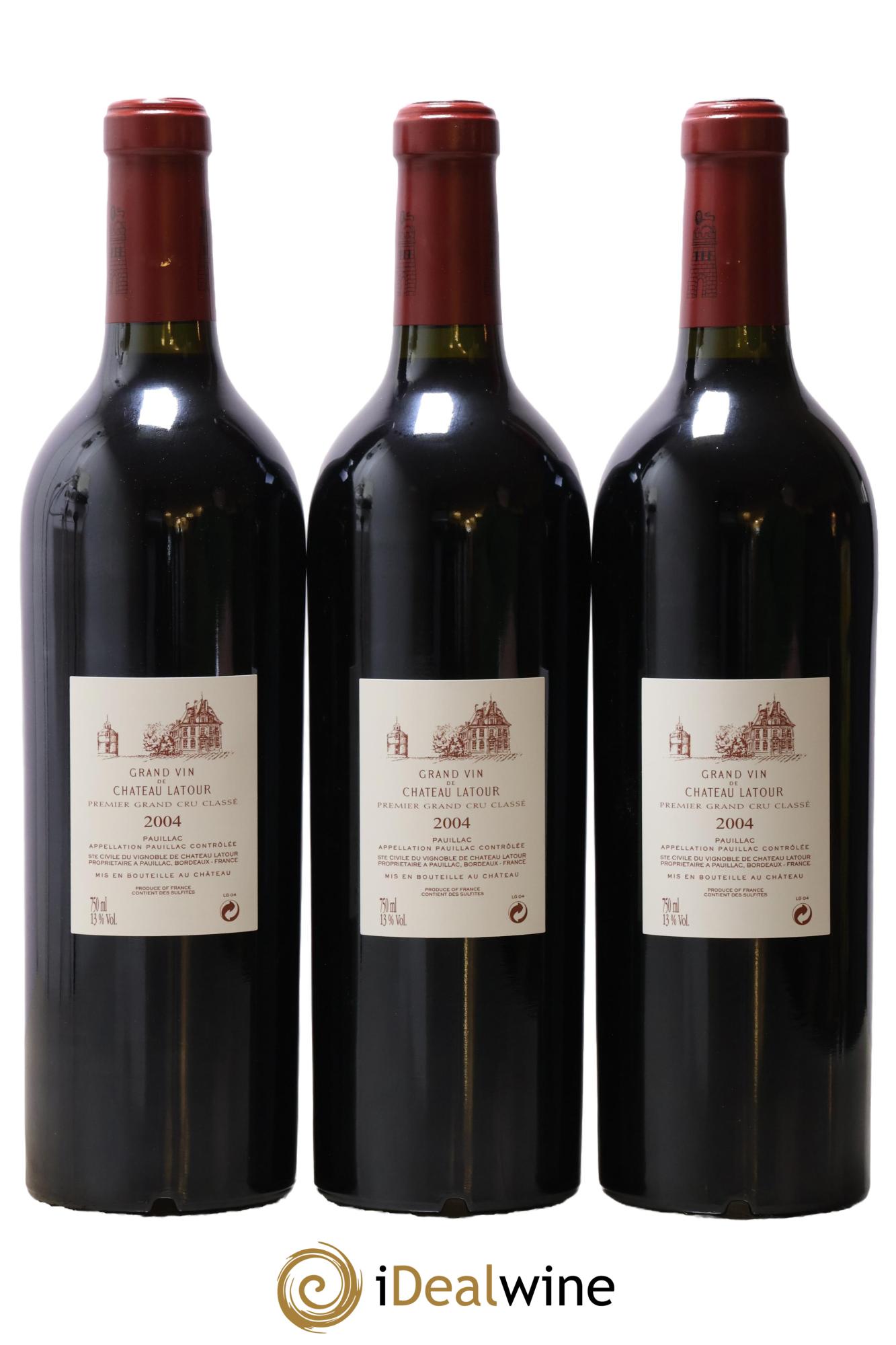 Château Latour 1er Grand Cru Classé 2004 - Lot of 3 bottles - 1