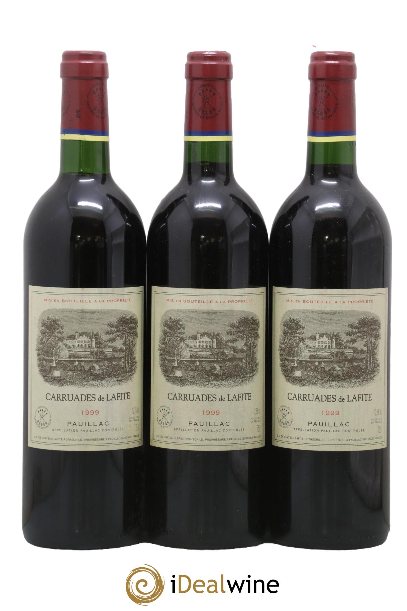 Carruades de Lafite Rothschild Second Vin 1999 - Posten von 3 Flaschen - 0