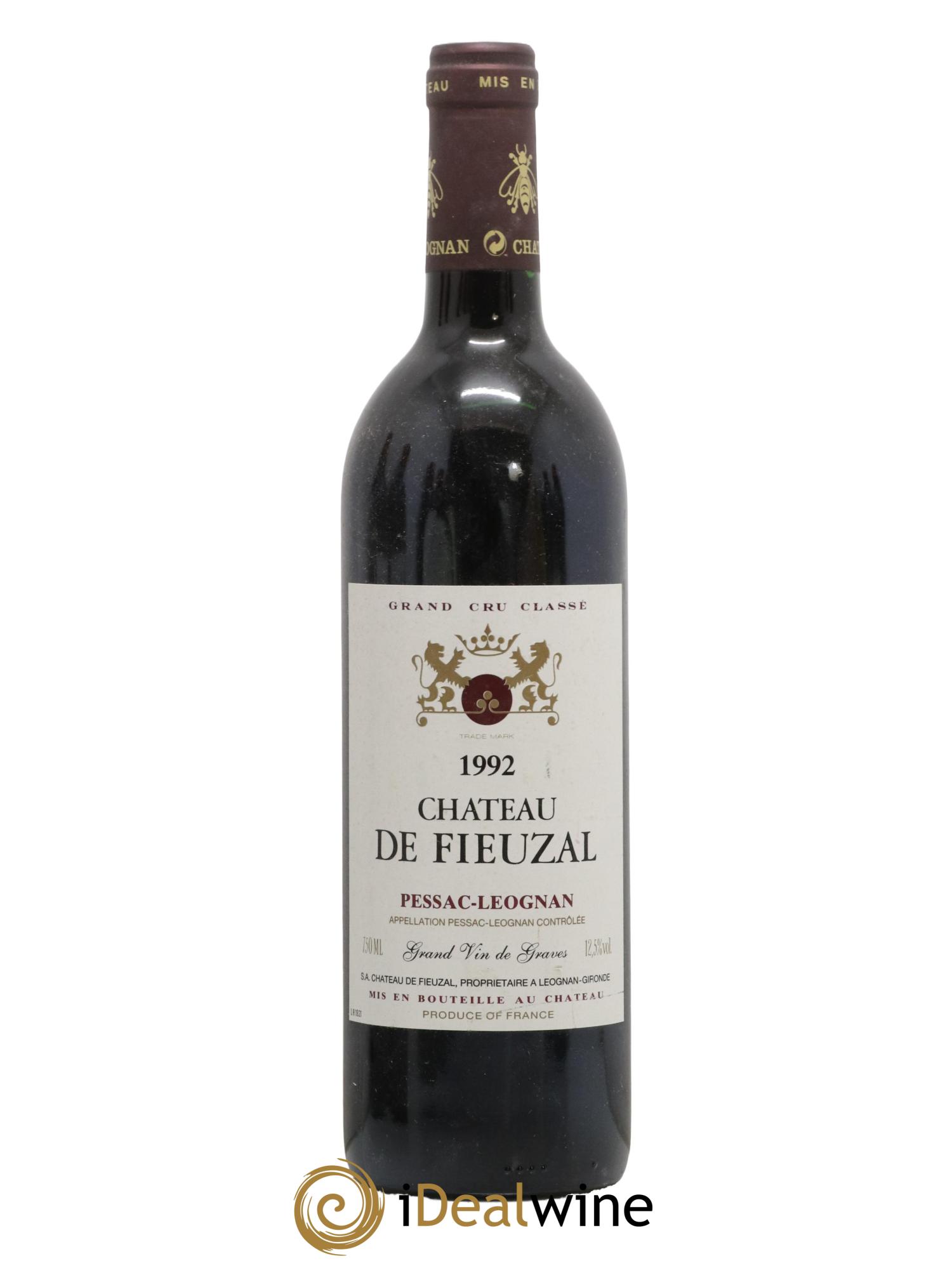 Château de Fieuzal Cru Classé de Graves 1992 - Lot de 1 bouteille - 0