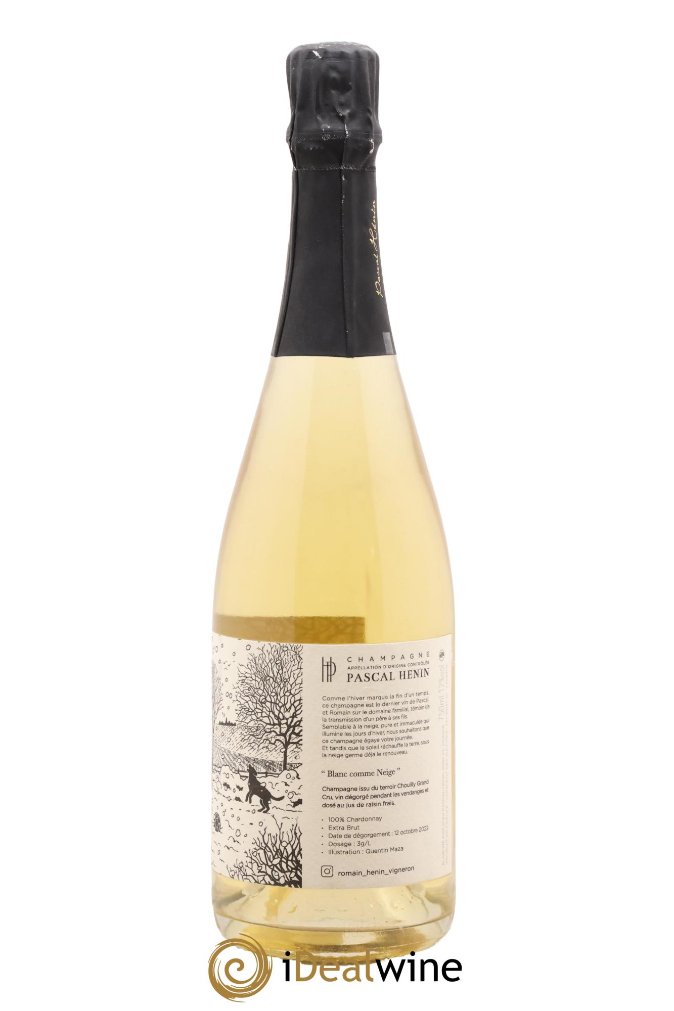 Blanc Comme Neige Pascal Henin - Romain Henin - Lot de 1 bouteille - 1