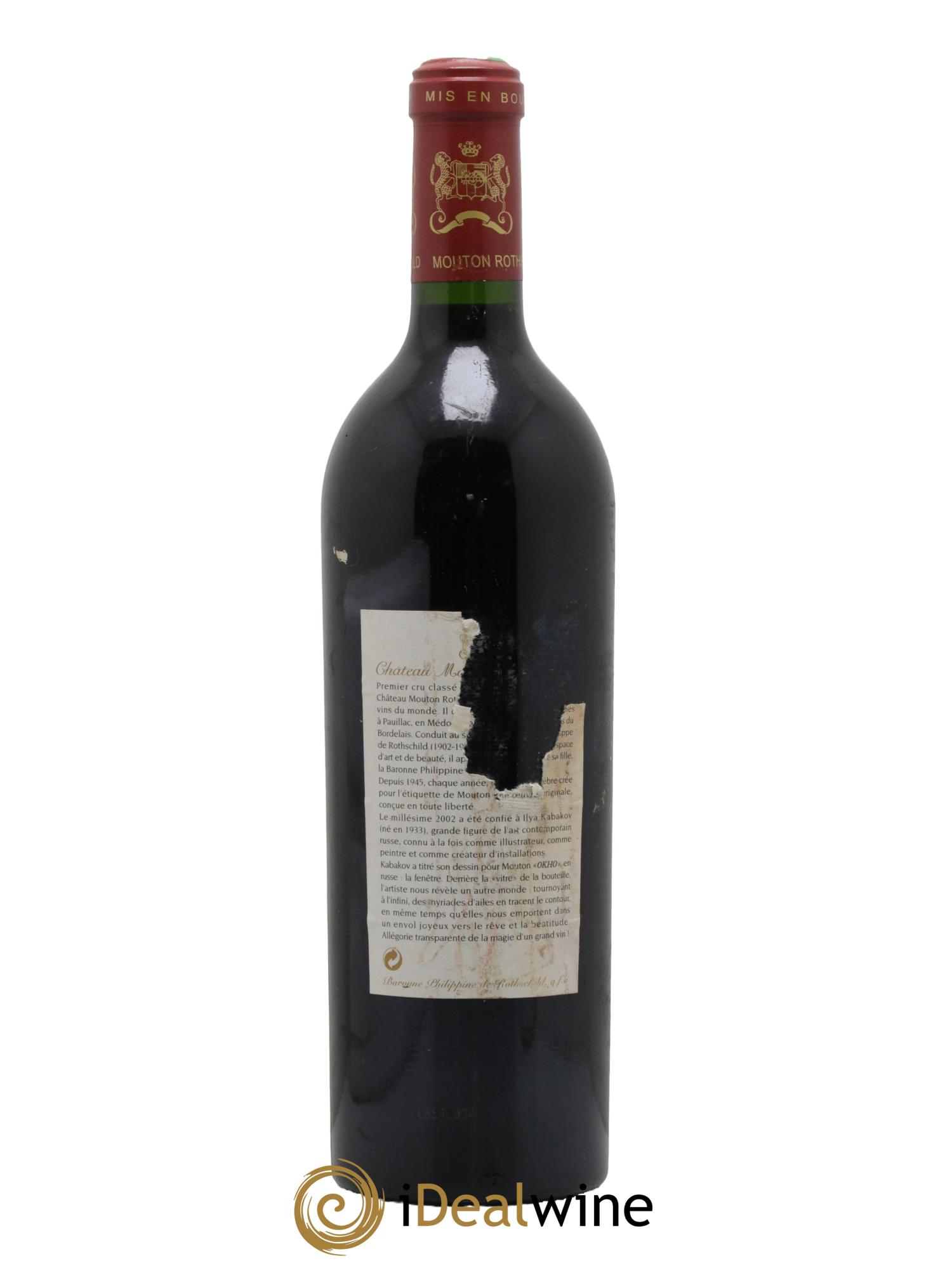 Château Mouton Rothschild 1er Grand Cru Classé 2002 - Lot de 1 bouteille - 1