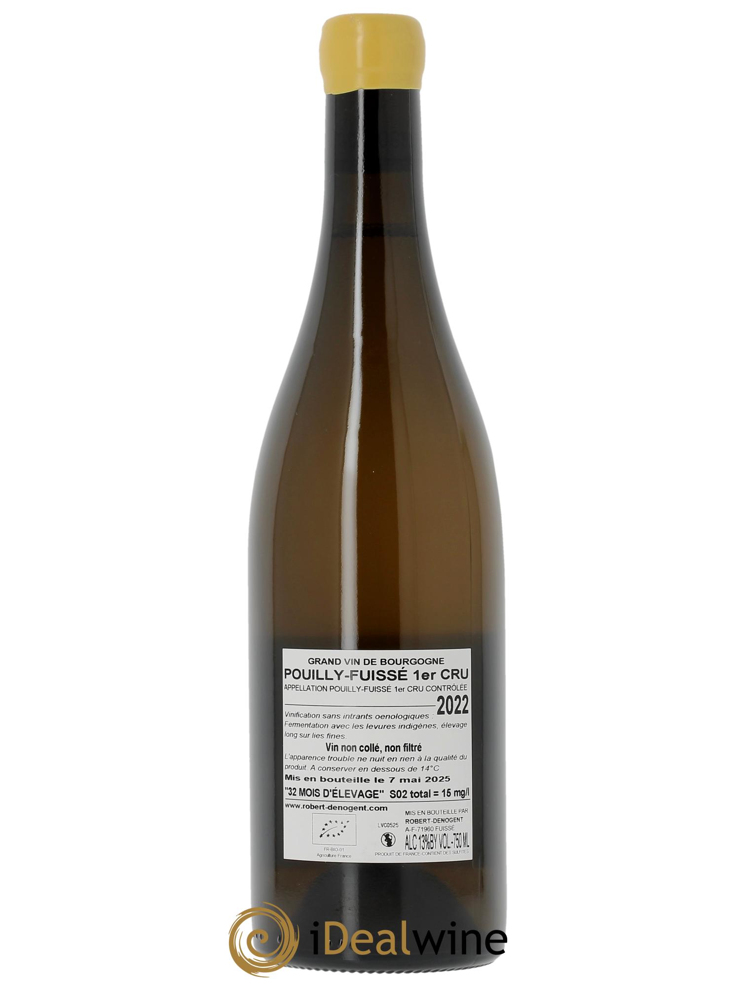 Pouilly-Fuissé 1er Cru Vers Cras Robert Denogent (Domaine) 2022 - Lotto di 1 bottiglia - 1