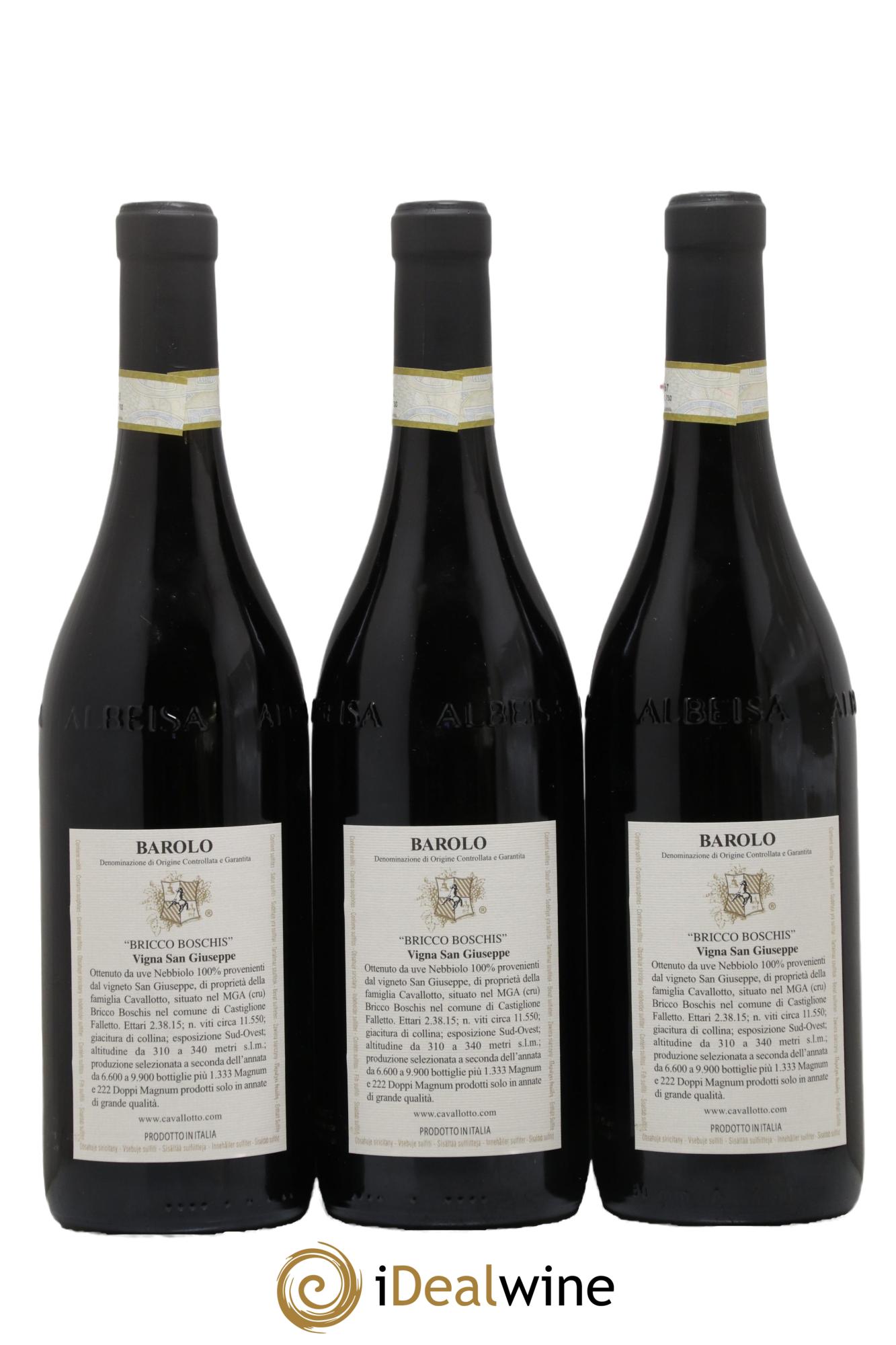 Barolo DOCG Riserva Bricco Boschis Vigna San Giuseppe Cavallotto 2012 - Posten von 3 Flaschen - 1
