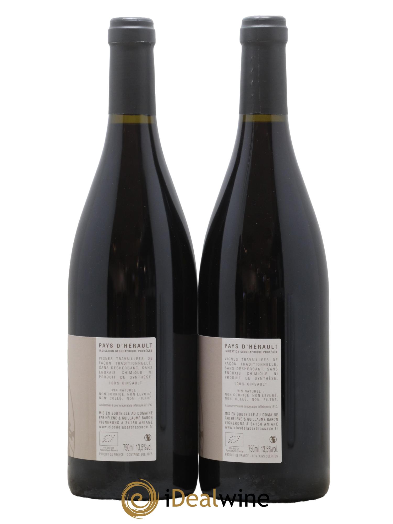 IGP Pays d'Hérault Pur C Le Clos de la Barthassade 2022 - Posten von 2 Flaschen - 1