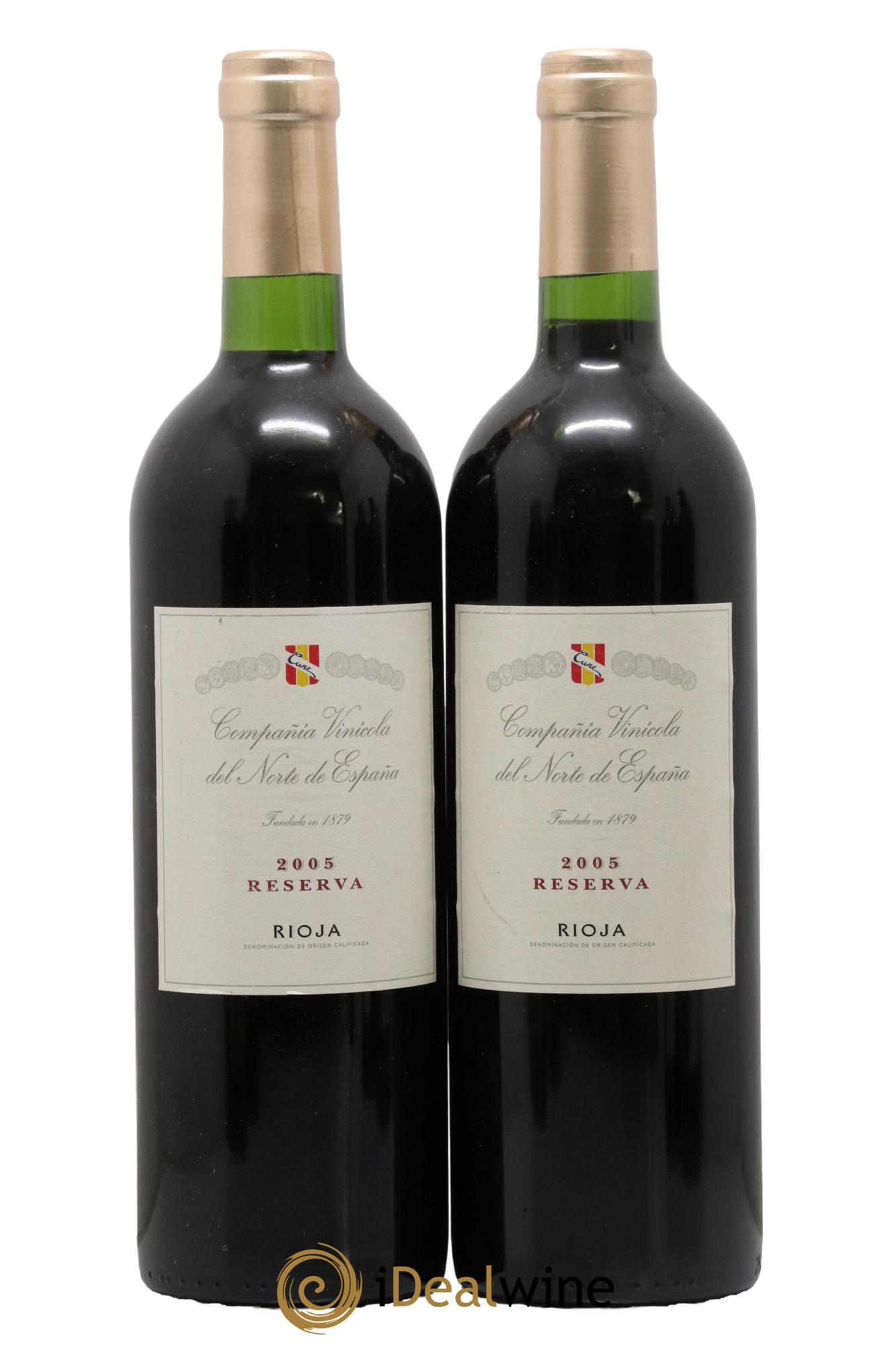 Rioja DOCA Reserva Compañia Vinicola Del Norte España 2005 - Lot de 2 bouteilles - 0