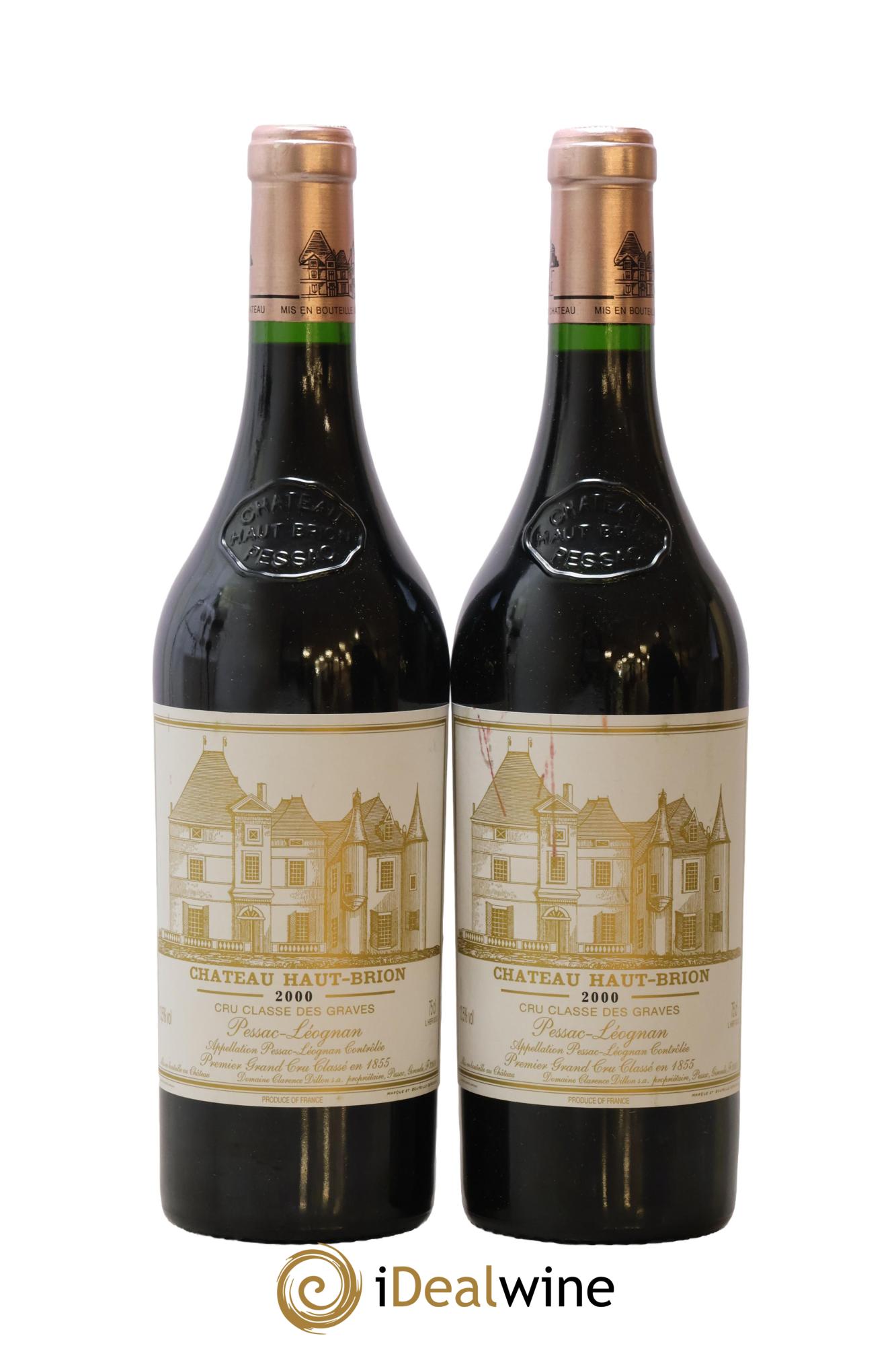 Château Haut Brion 1er Grand Cru Classé 2000 - Lot of 2 bottles - 0