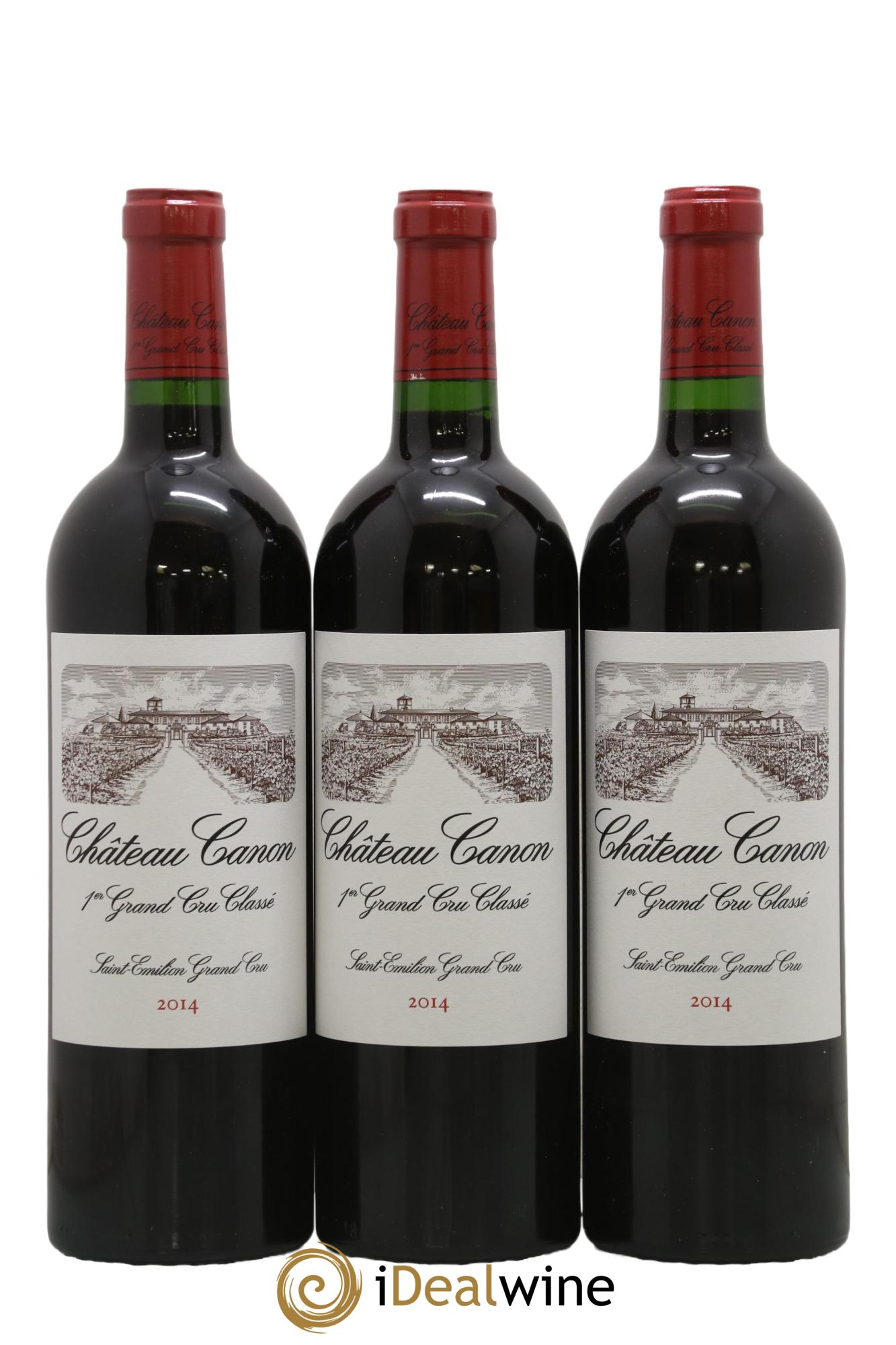 Château Canon 1er Grand Cru Classé B 2014 - Lot de 3 bouteilles - 0