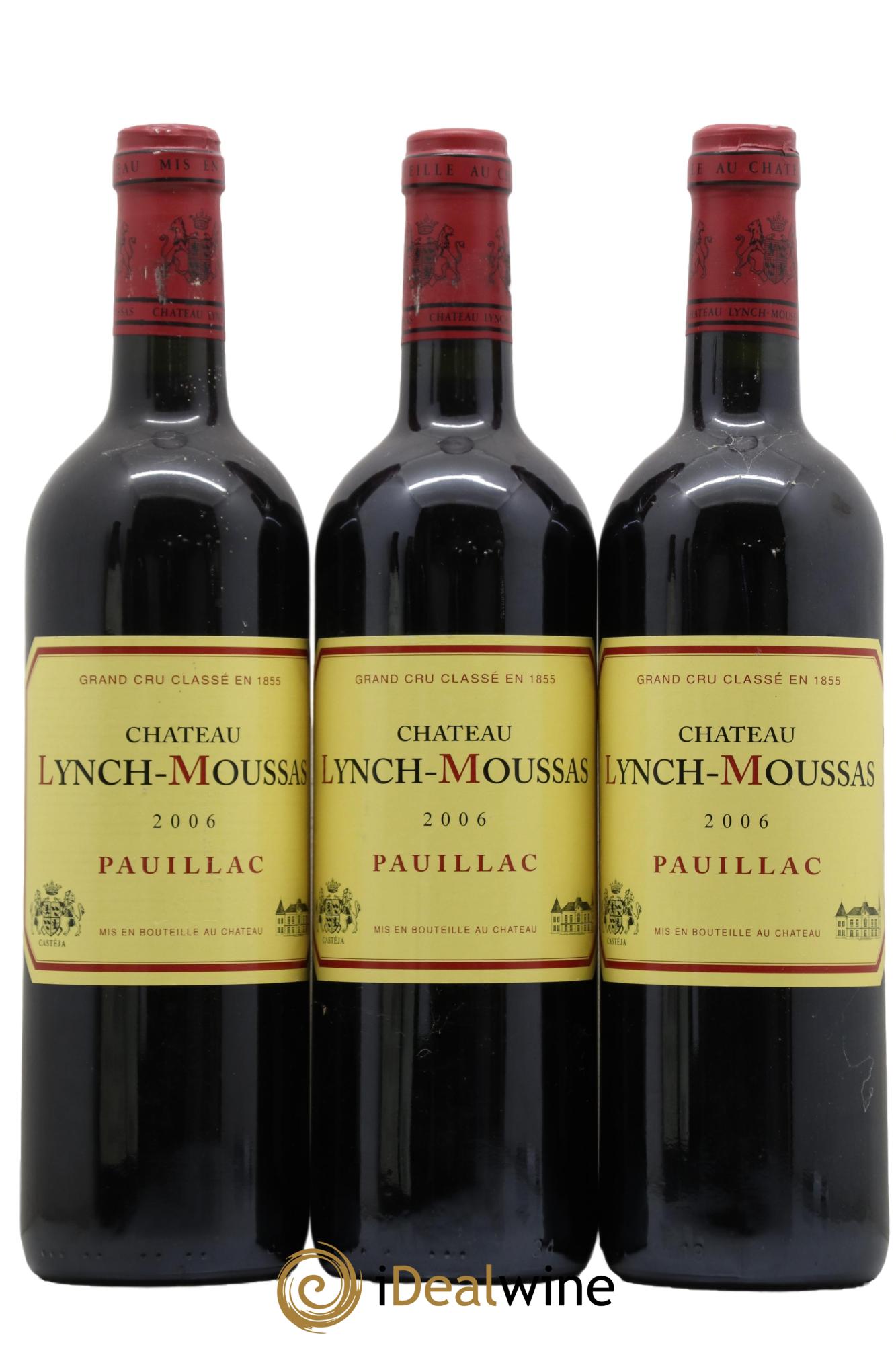 Château Lynch Moussas 5ème Grand Cru Classé 2006 - Lot de 3 bouteilles - 0