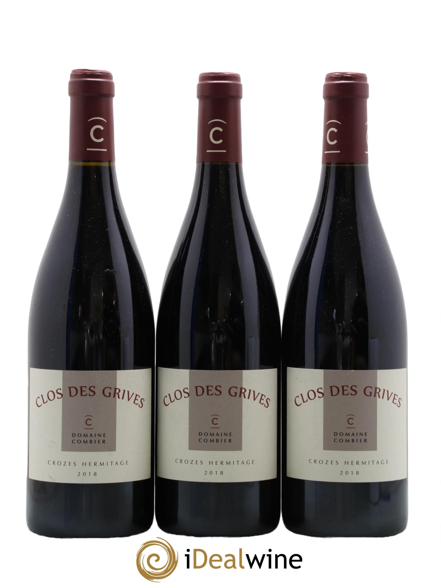 Crozes-Hermitage Clos des Grives Combier 2018 - Lot de 3 bouteilles - 0