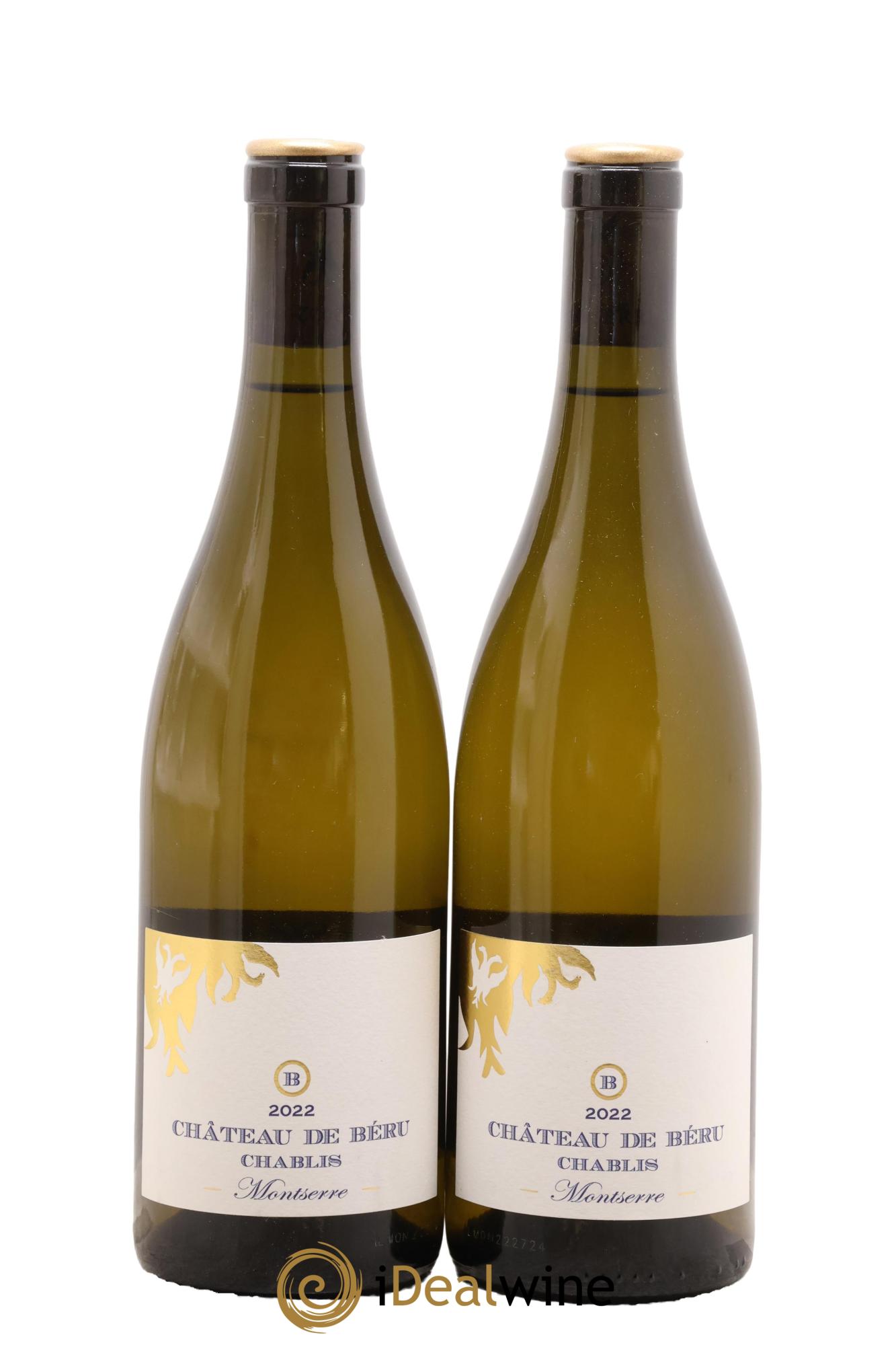 Chablis Montserre Château de Béru 2022 - Lot de 2 bouteilles - 0